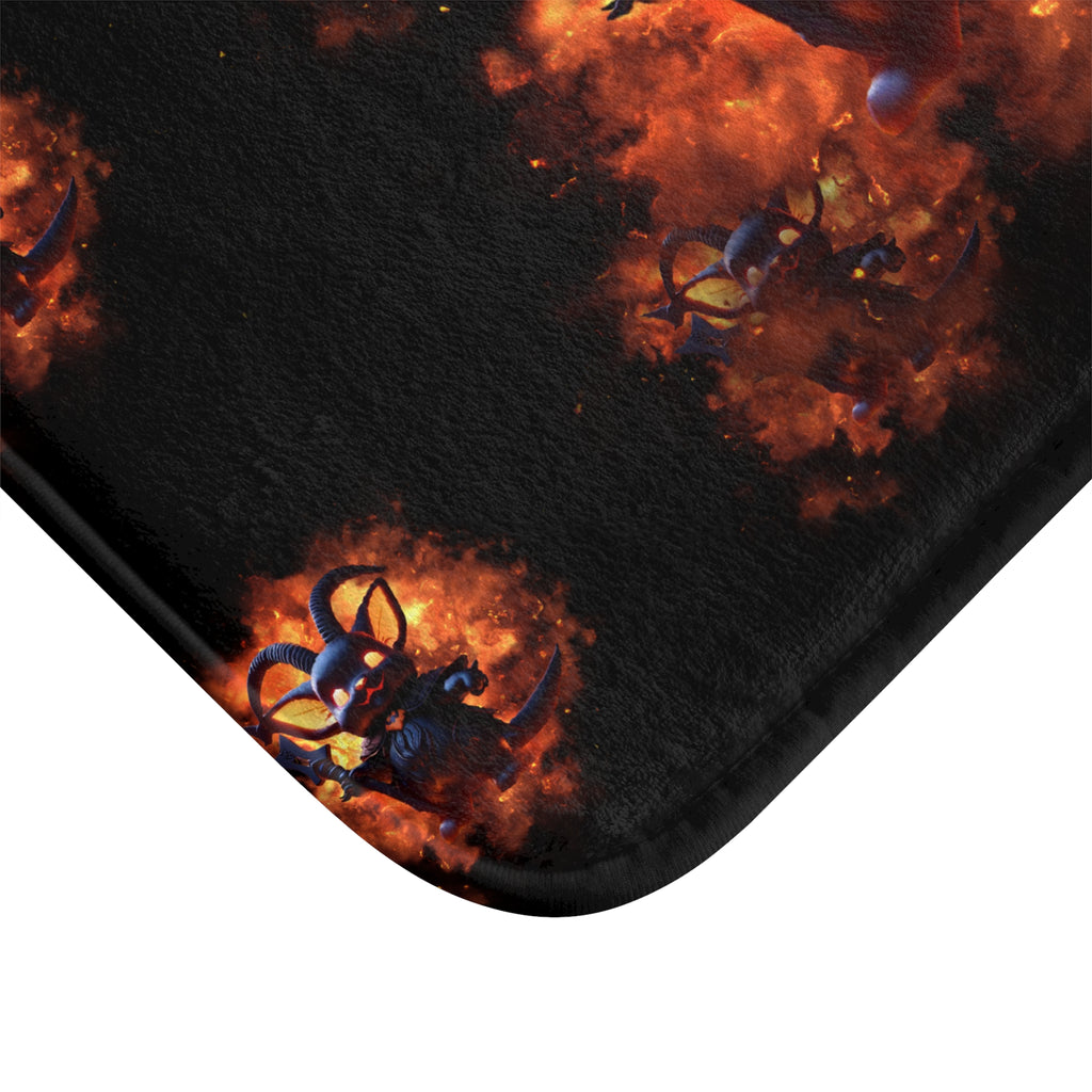 Whimsigoth Kawaii Baphomet Bath Mat — Cute Gothic Bathroom Decor