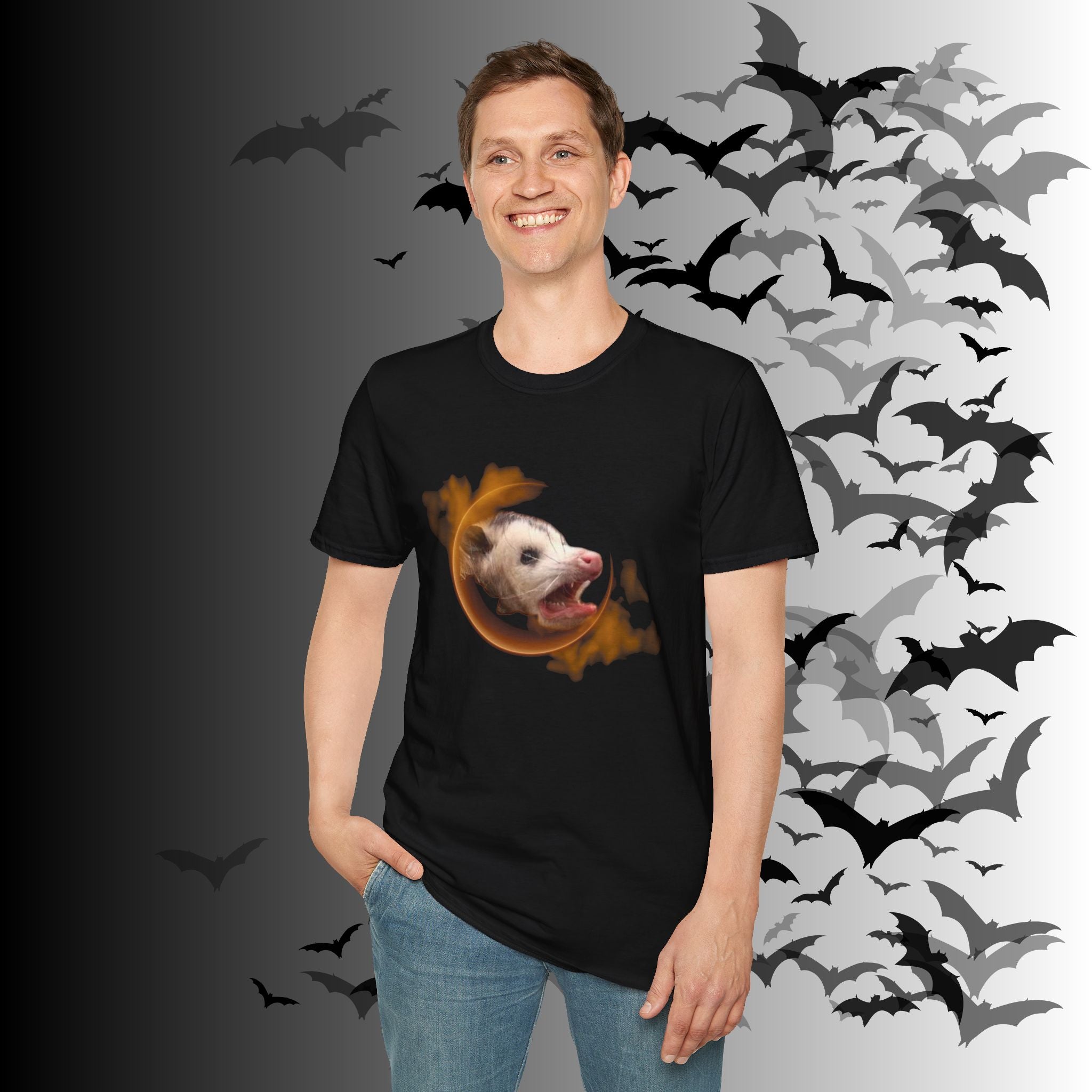 Gothic Screaming Possum T-Shirt — Edgy Humor Tee