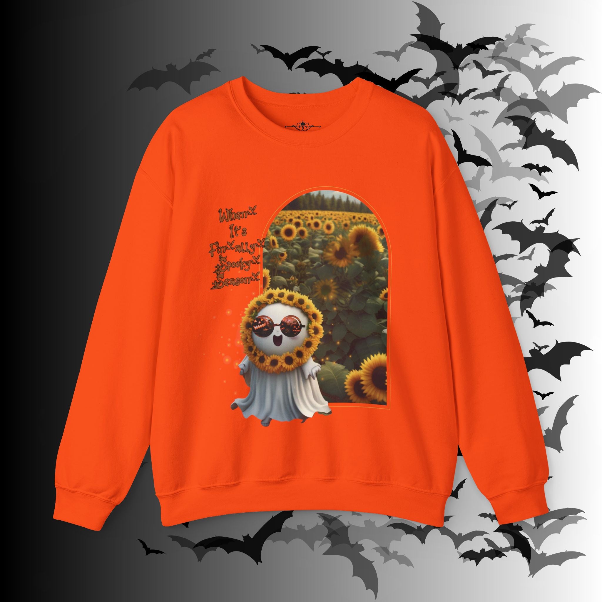 Summerween Ghost Crewneck Sweatshirt — When It's Finally Spooky Season