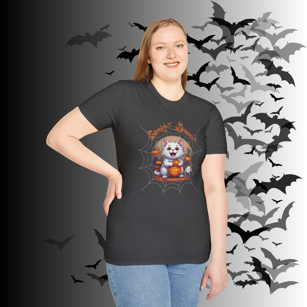 Spooky Season Kawaii Cat Halloween T-Shirt — Cat Lover Tee