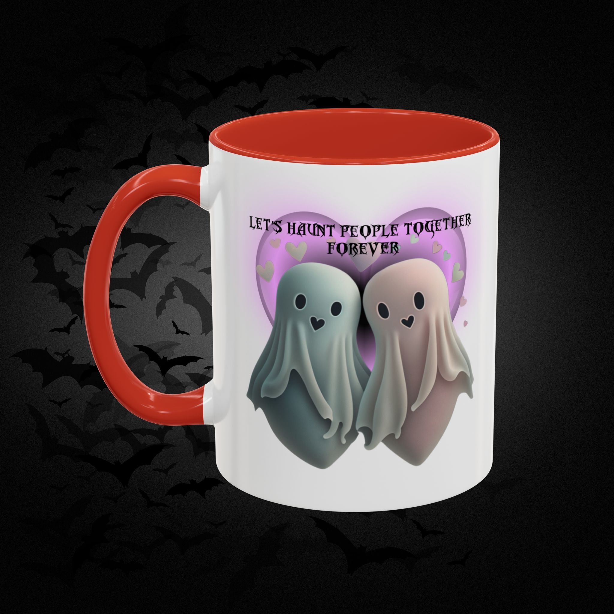 Let's Haunt People Together Forever Coffee Mug — Valloween Ghost Couple Accent Mug