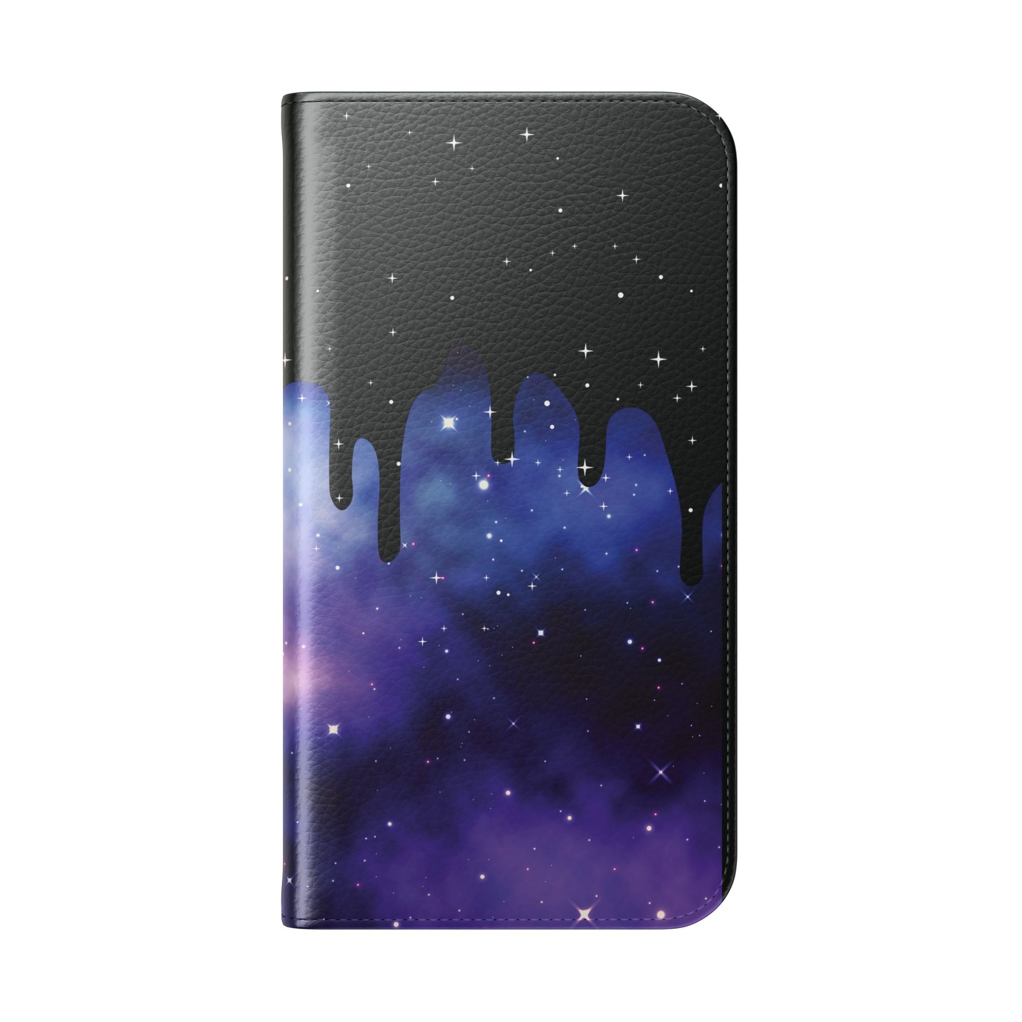 Pastel Goth Drippy Galaxy Flip Wallet Phone Case - Wallet Case for Samsung and iPhone - Gothic Style Wallet Phone Cases