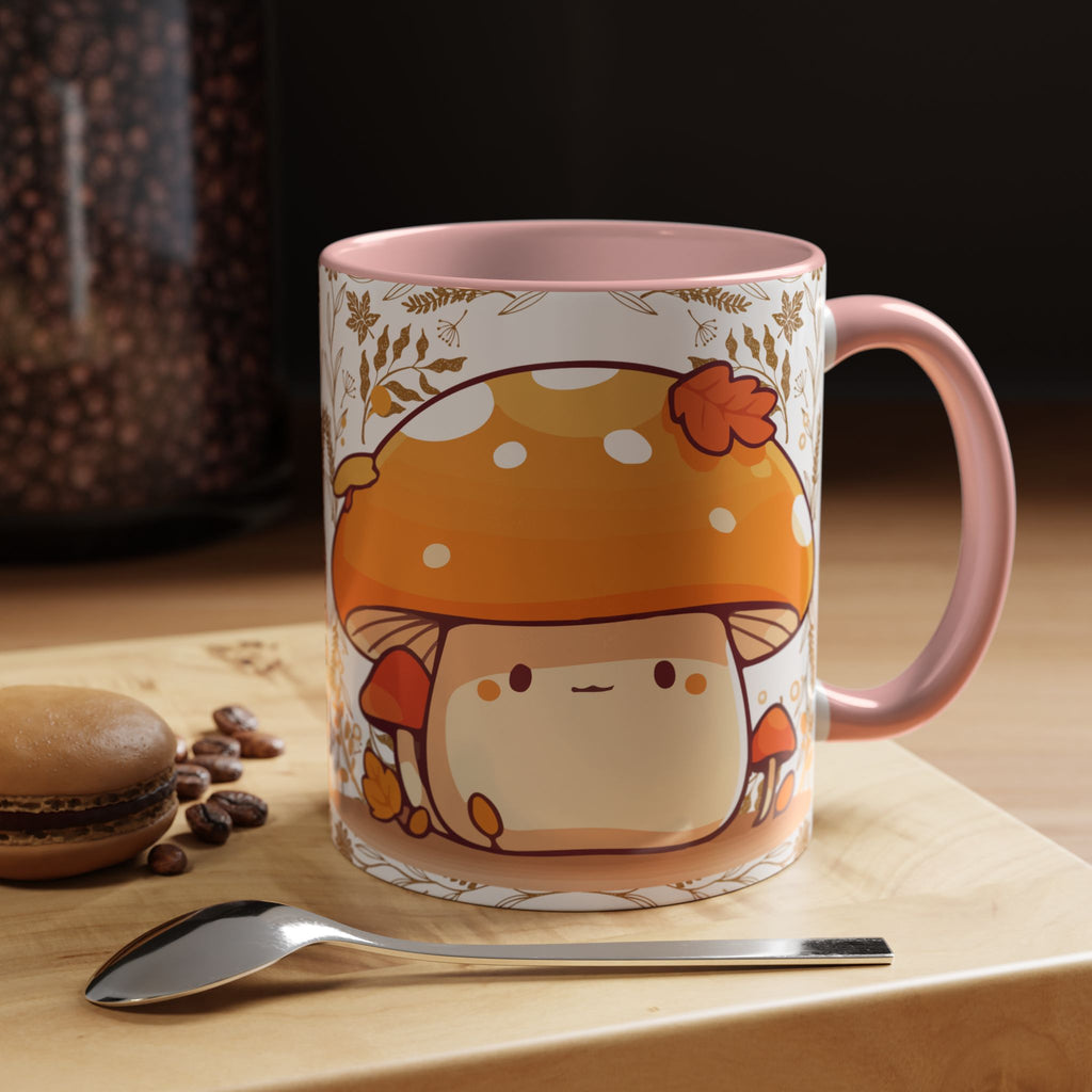 Autumn Mushroom Cute Coffee Mug — Fall Kawaii Accent Mug (11/15oz)