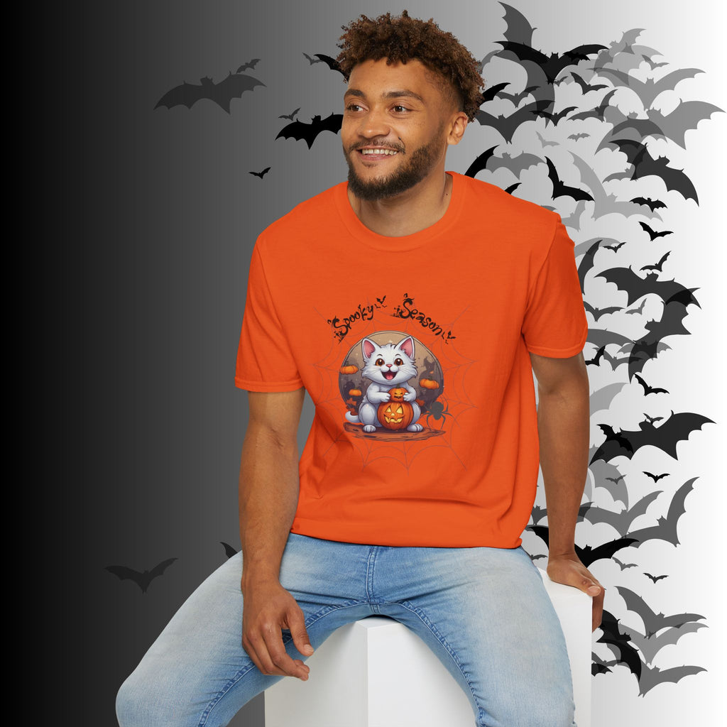 Spooky Season Kawaii Cat Halloween T-Shirt — Cat Lover Tee