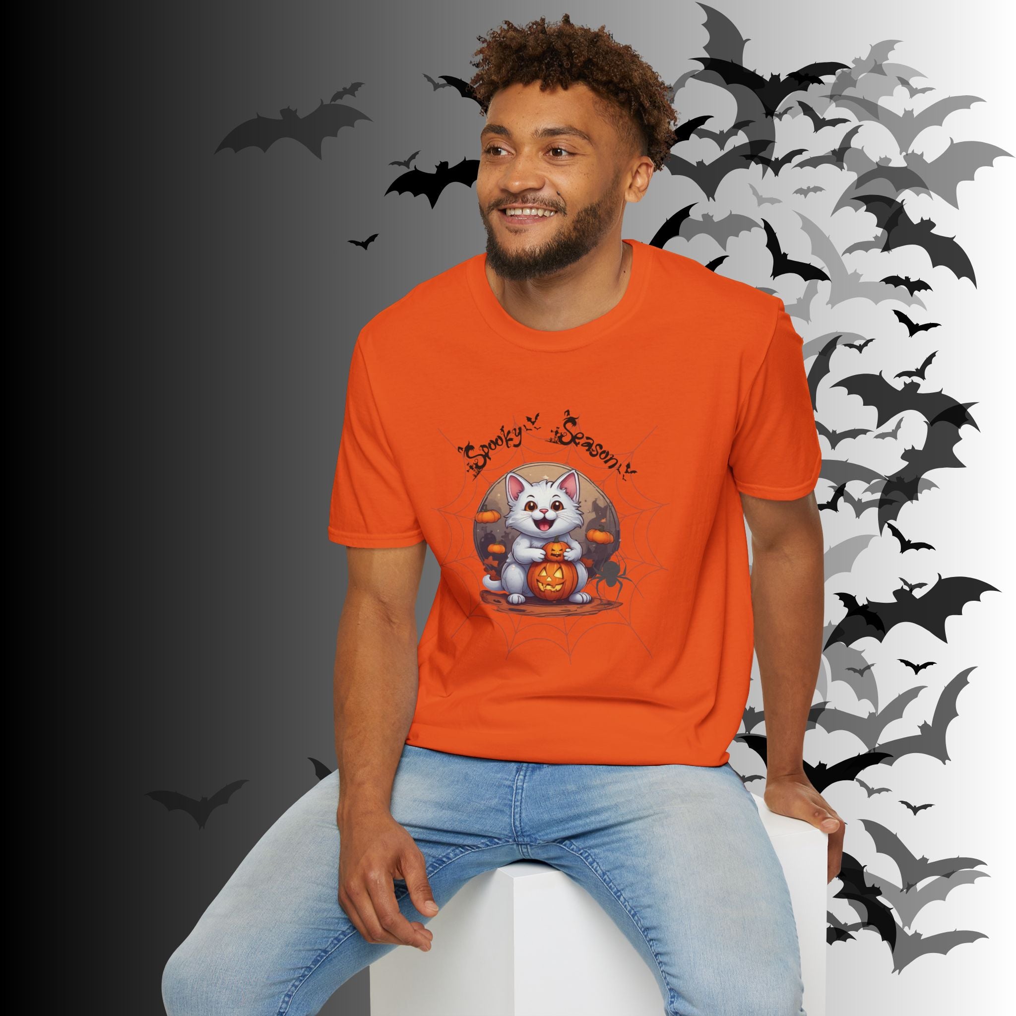 Spooky Season Kawaii Cat Halloween T-Shirt — Cat Lover Tee