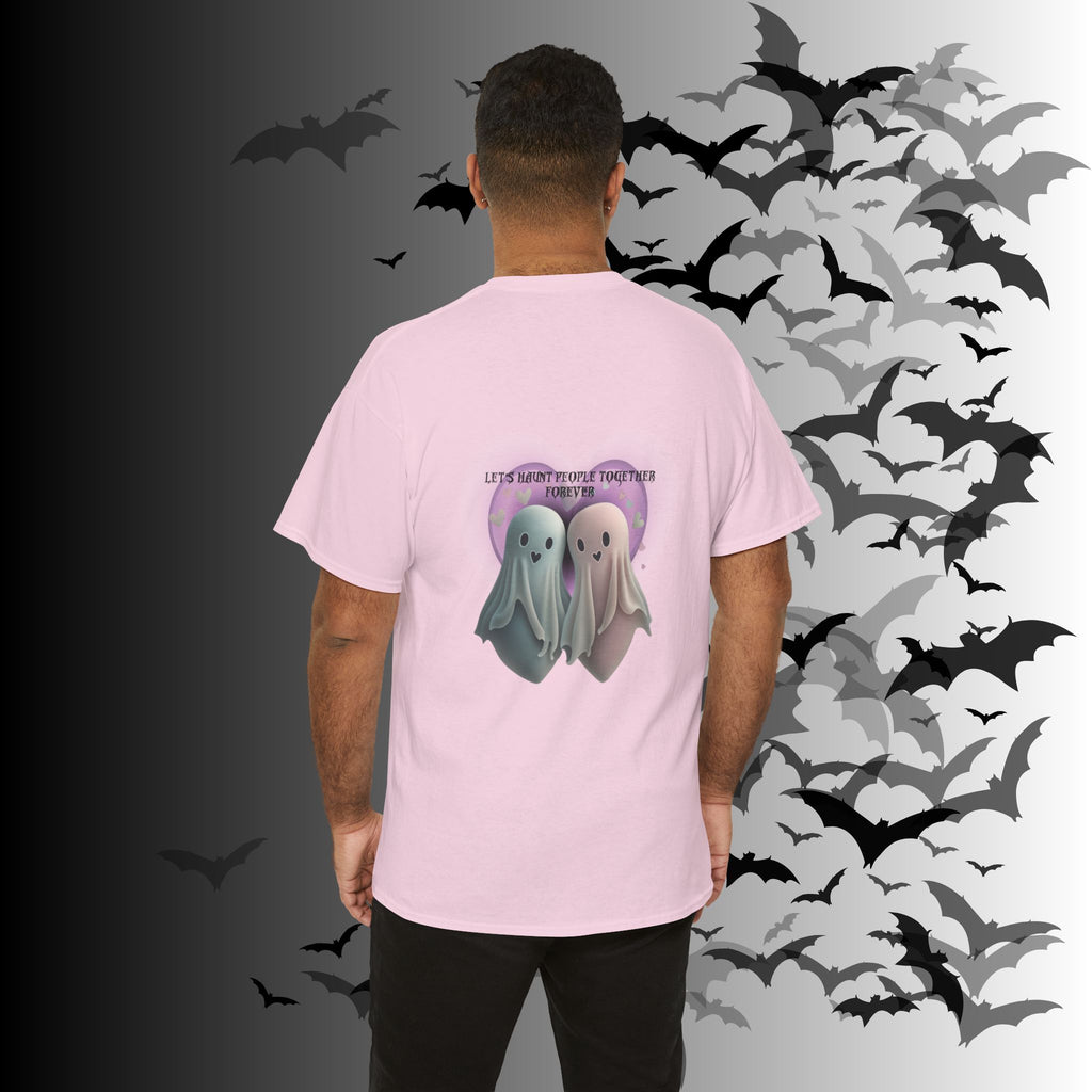 "Let's Haunt People Together Forever" Ghost Couples T-Shirt — Matching Halloween Tee