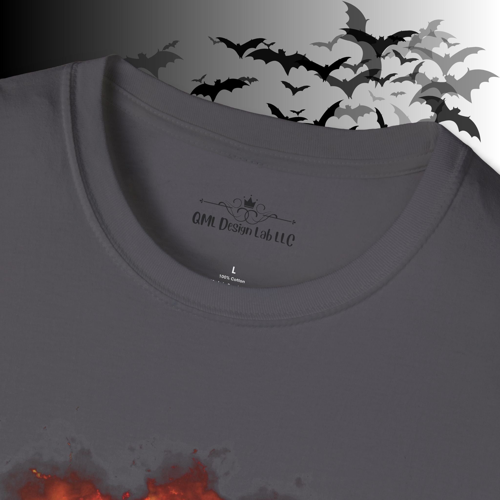Whimsigoth Chibi Baphomet Fire T-Shirt — Gothic Occult Tee