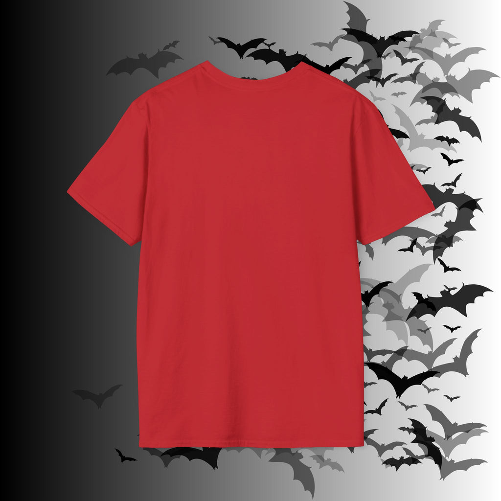 Rainbow Vomit Cloud Bat T-Shirt — Kawaii Goth Pride Unisex Tee