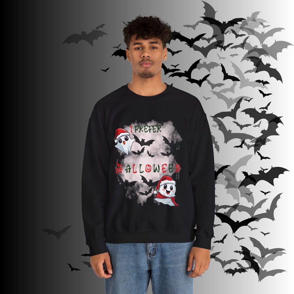 I Prefer Halloween Ghost Crewneck Sweatshirt — Kawaii Gothic Christmas