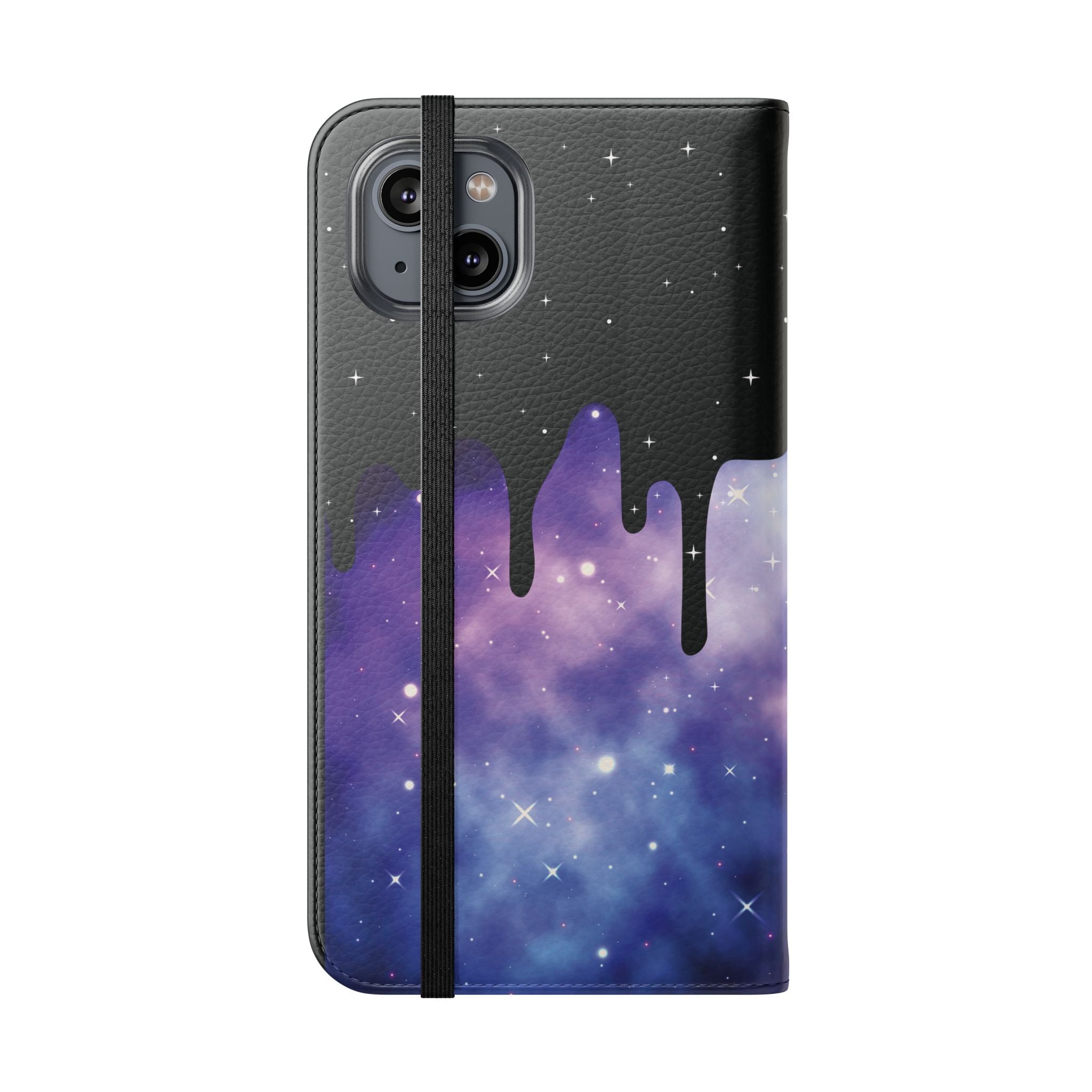 Pastel Goth Drippy Galaxy Flip Wallet Phone Case - Wallet Case for Samsung and iPhone - Gothic Style Wallet Phone Cases
