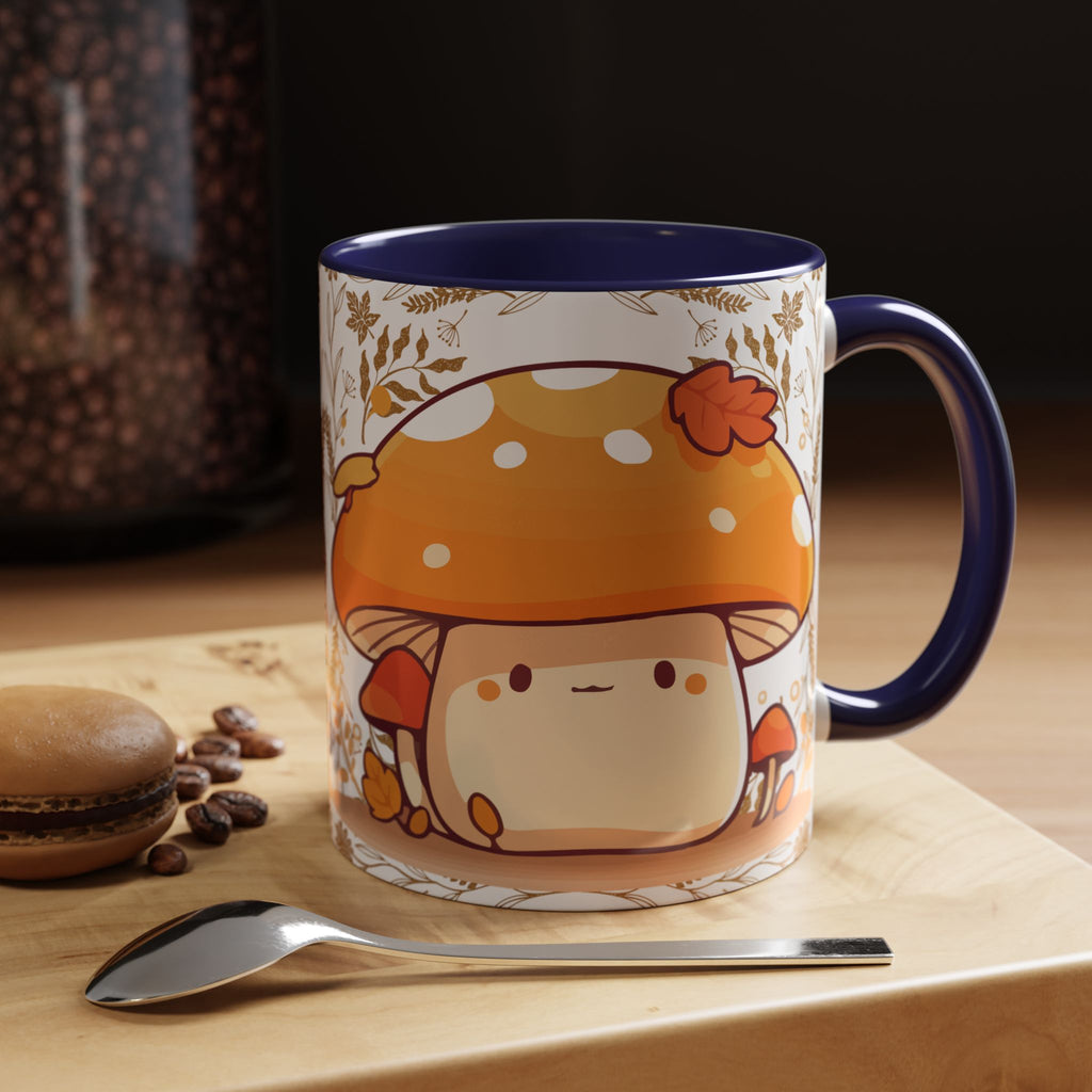 Autumn Mushroom Cute Coffee Mug — Fall Kawaii Accent Mug (11/15oz)