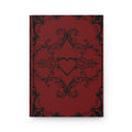 Crimson Gothic Dark Romance Journal — Red & Black Victorian Heart Hardcover