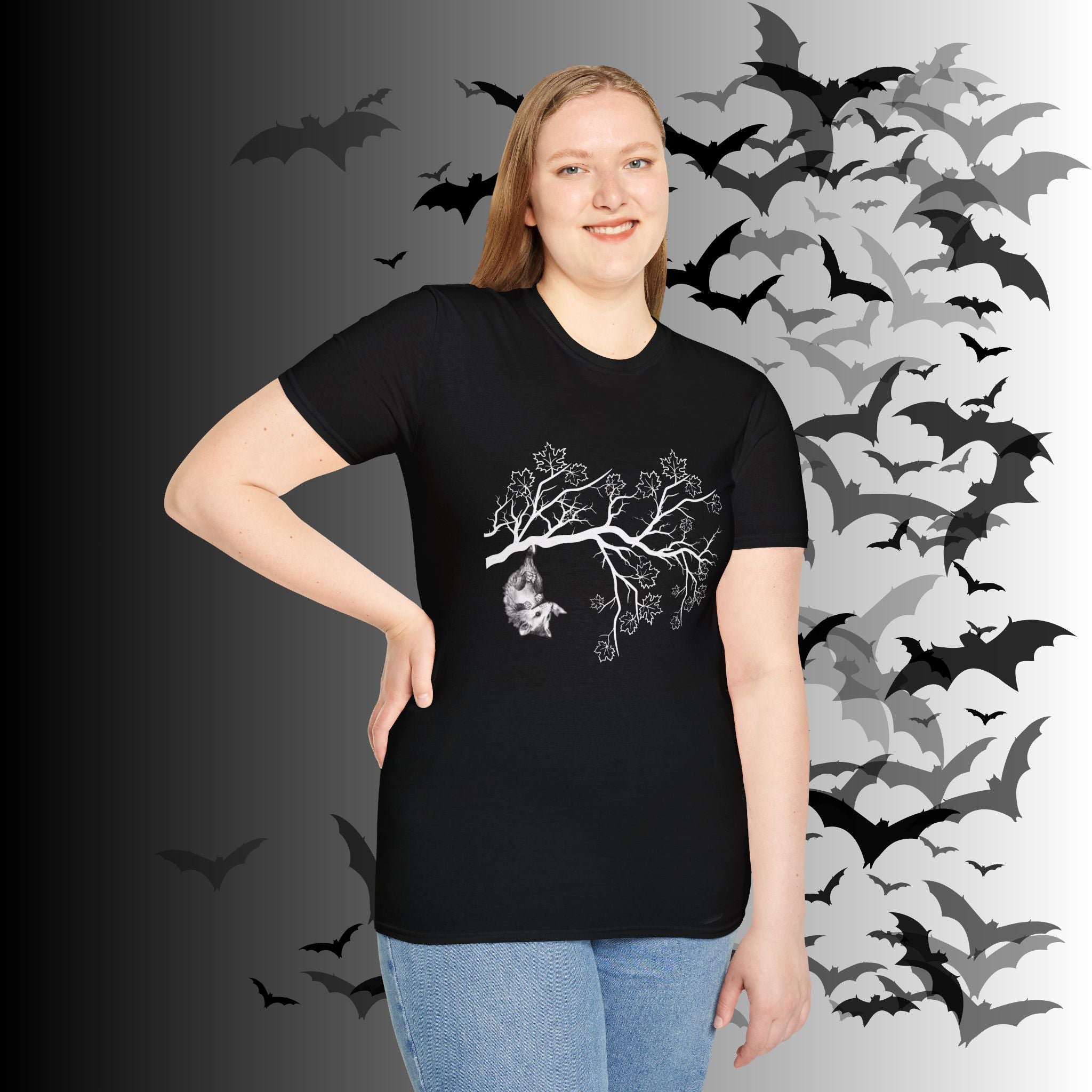 Gothic Hanging Possum T-Shirt — Cute Dark Academia Nature Tee