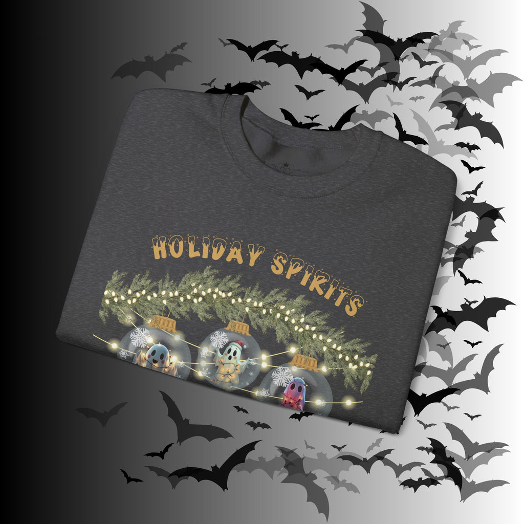 Holiday Spirits Crewneck Sweatshirt — Ghost Christmas Ornament Gothmas