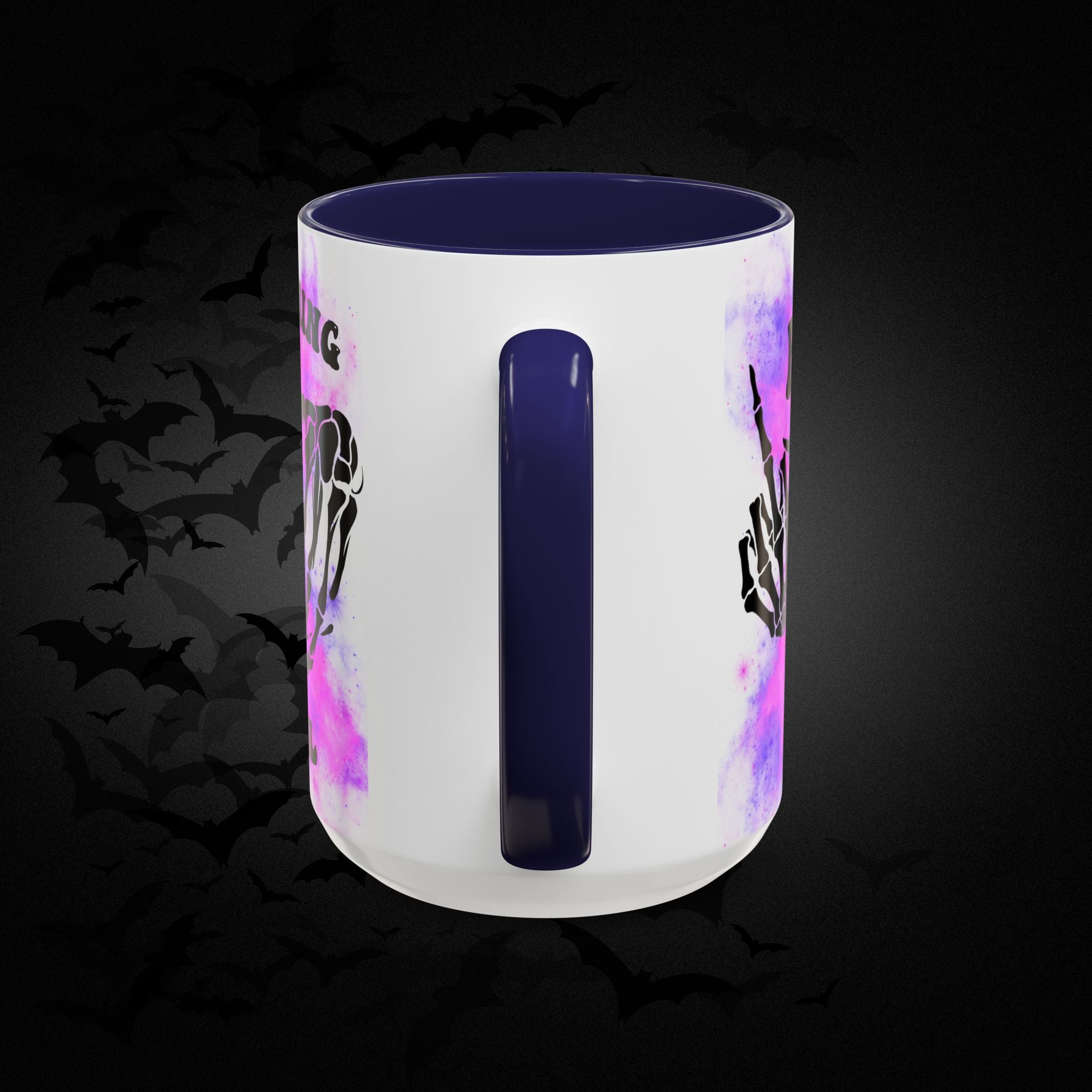 Good Morning Beautiful Fuck Off Skeleton Hands Accent Coffee Mug