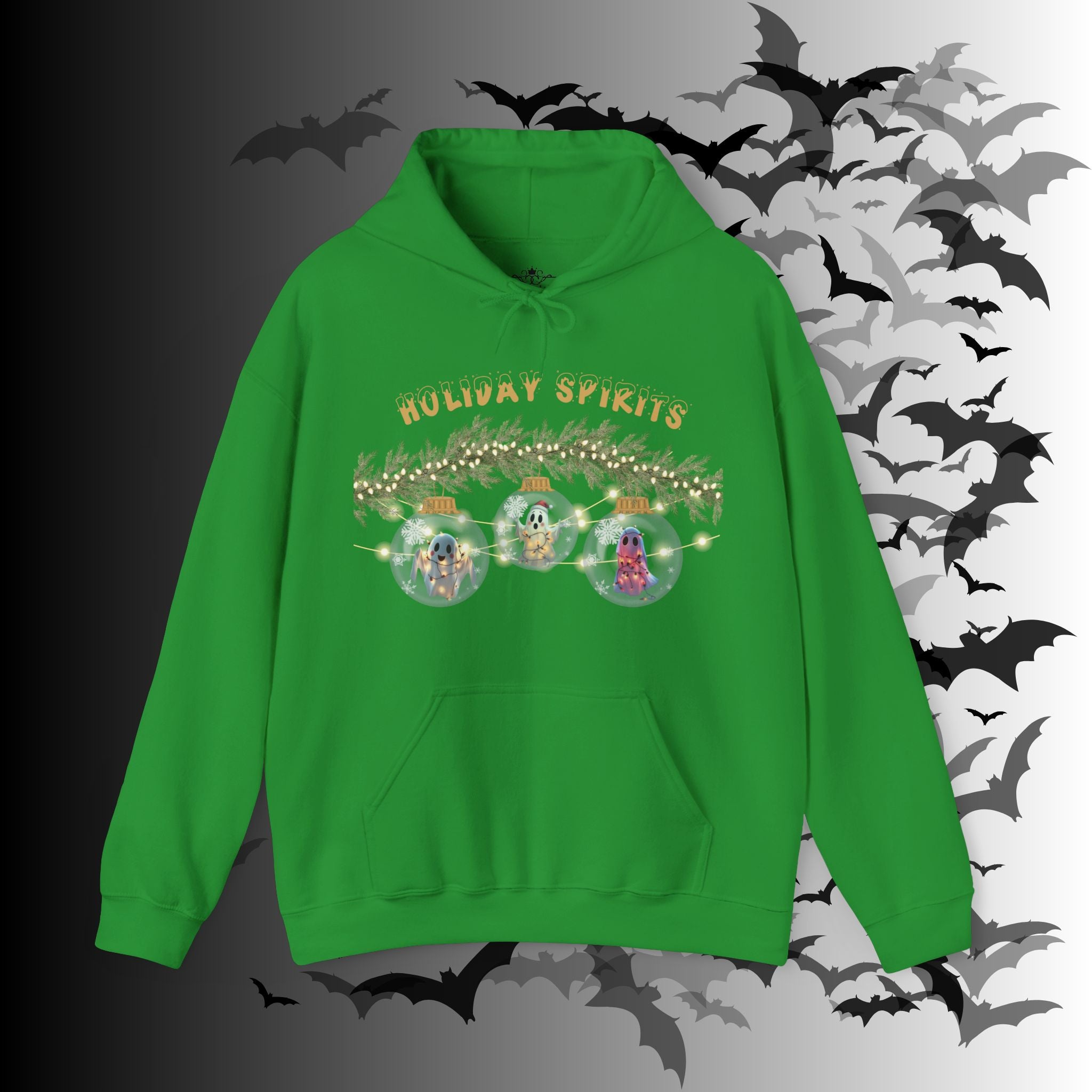 Holiday Spirits Hoodie — Ghost Christmas Ornament Gothmas Pullover