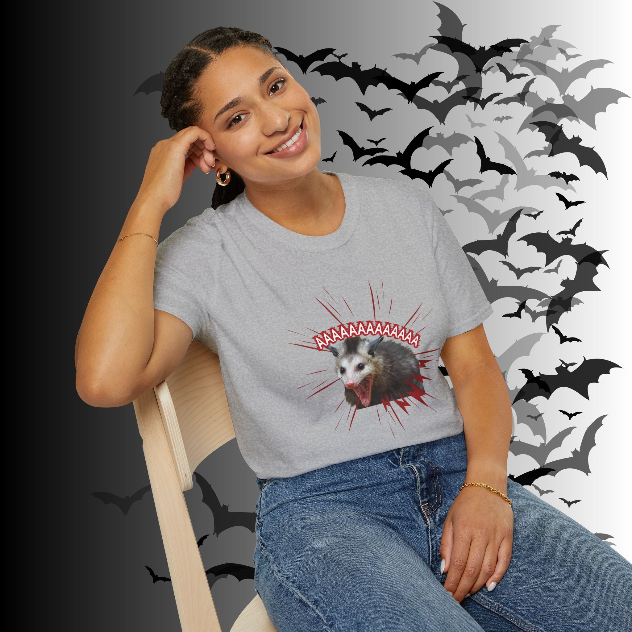 "AAAAAAAAAAAA" Screaming Possum T-Shirt — Edgy Humor Tee