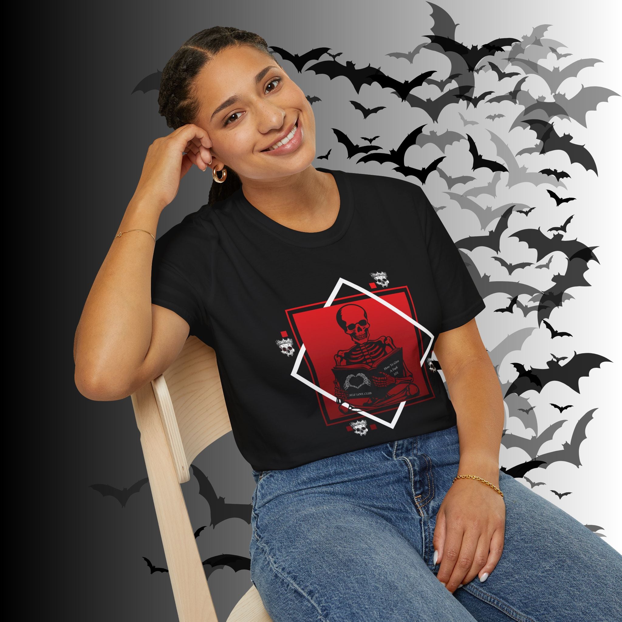 Gothic Skeleton Self Love Club T-Shirt — Dark Academia Graphic Tee