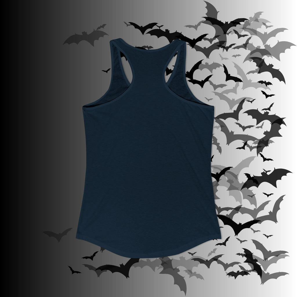 "Have The Day You Deserve" Floral Skull Racerback Tank Top — Whimsigoth Tank
