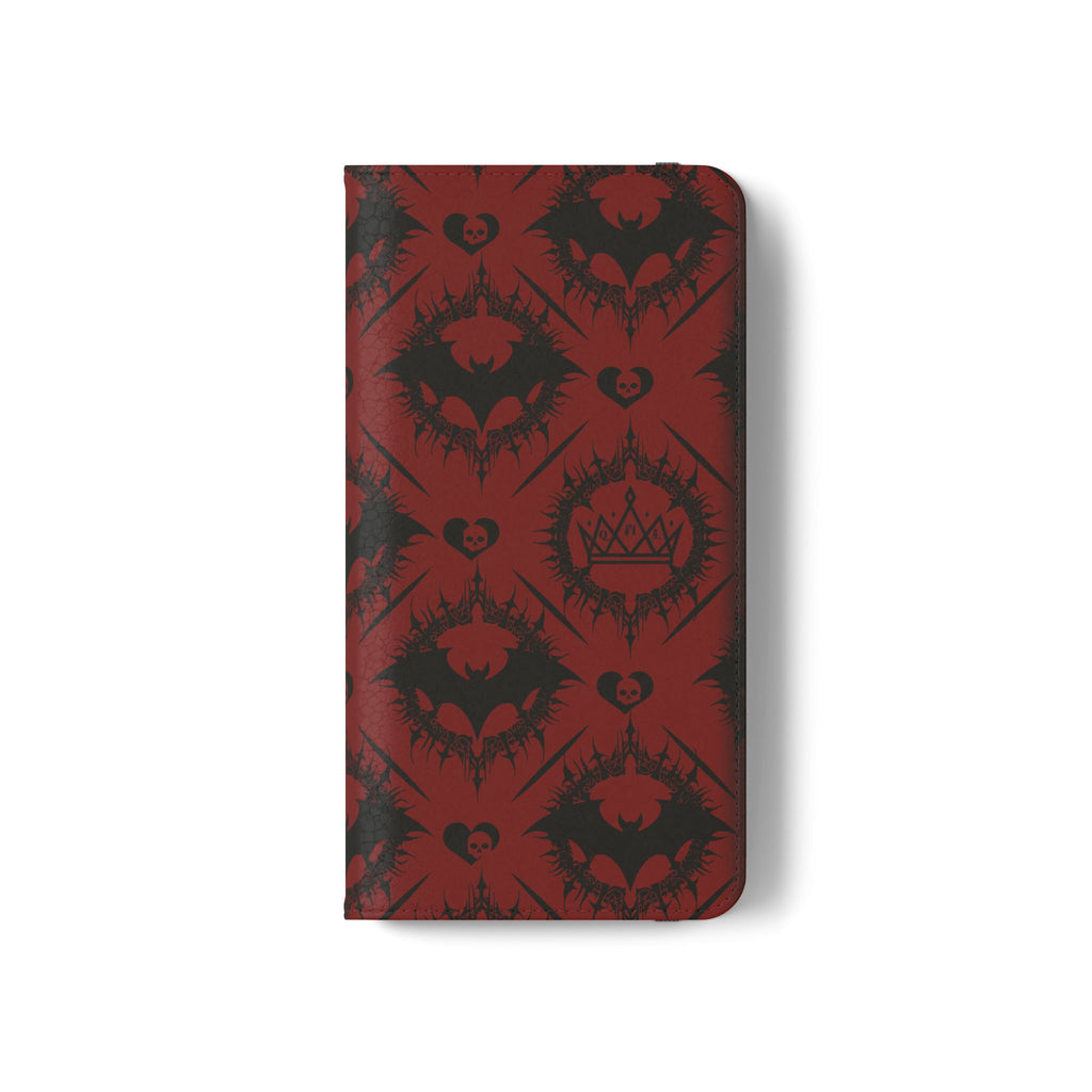 Copy of Gothic Bat Wallet Flip Case - Elegant Goth Phone Wallet - Bat Pattern Flip Case - Gothic Phone Case - Stylish Wallet Phone Case