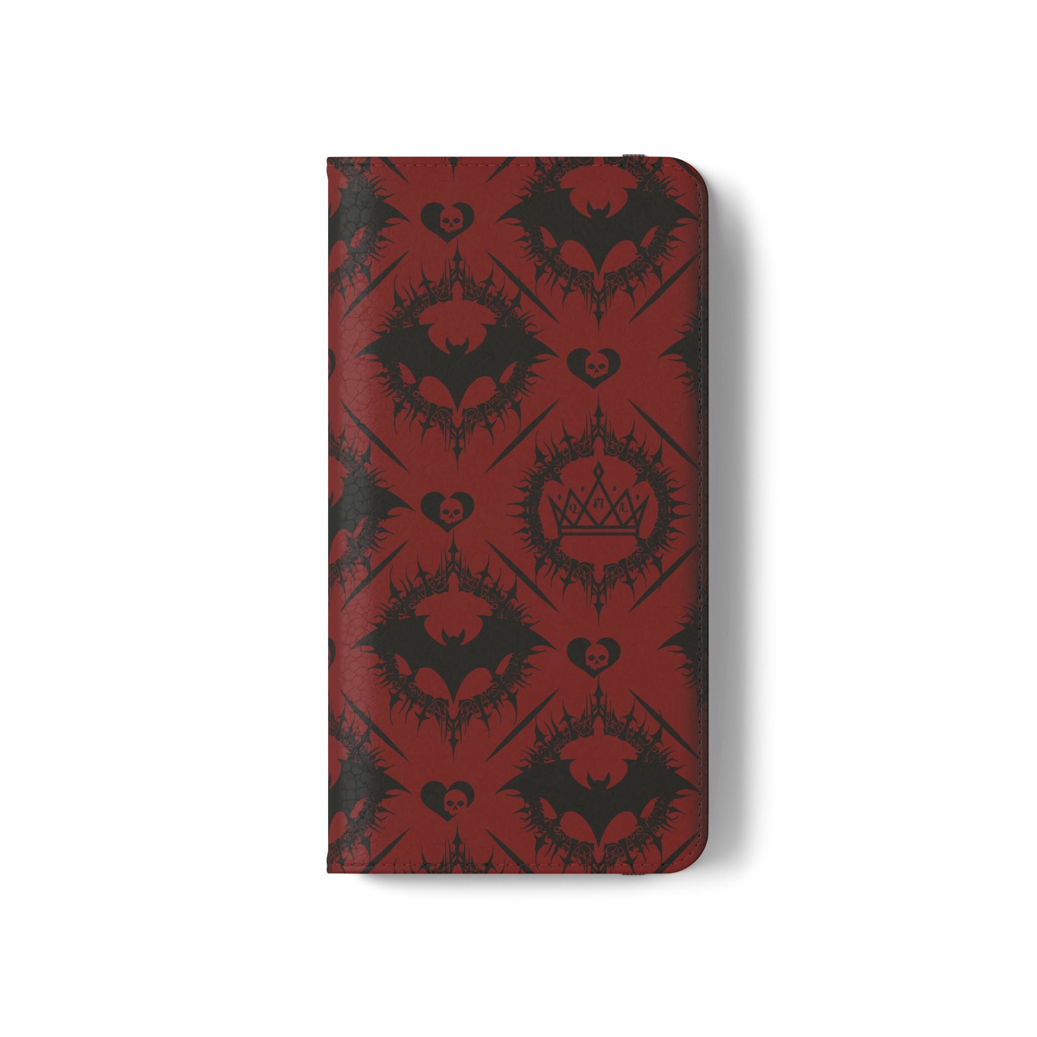 Copy of Gothic Bat Wallet Flip Case - Elegant Goth Phone Wallet - Bat Pattern Flip Case - Gothic Phone Case - Stylish Wallet Phone Case