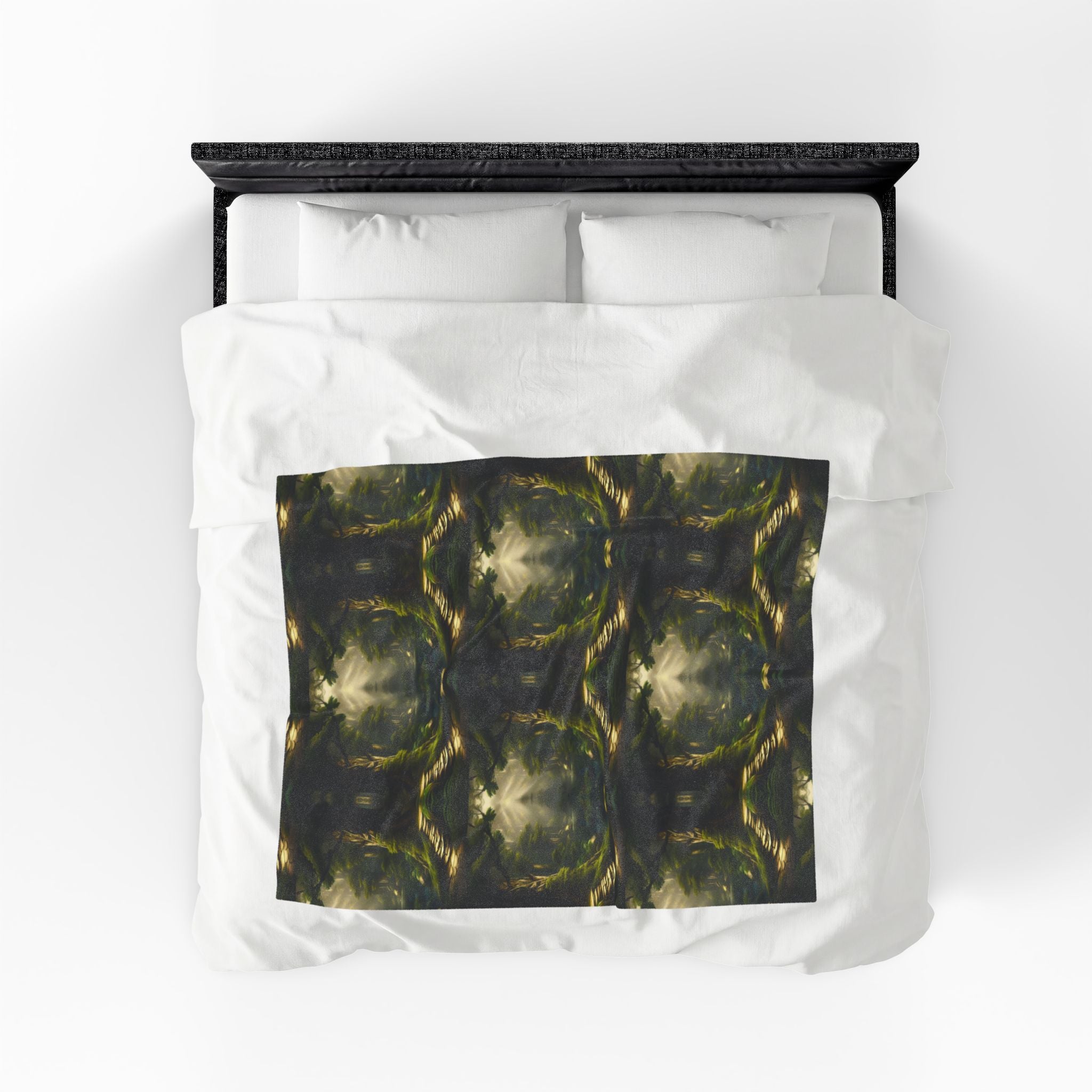 Mystical Forest Throw Blanket — Dark Cottagecore Woodland Home Decor
