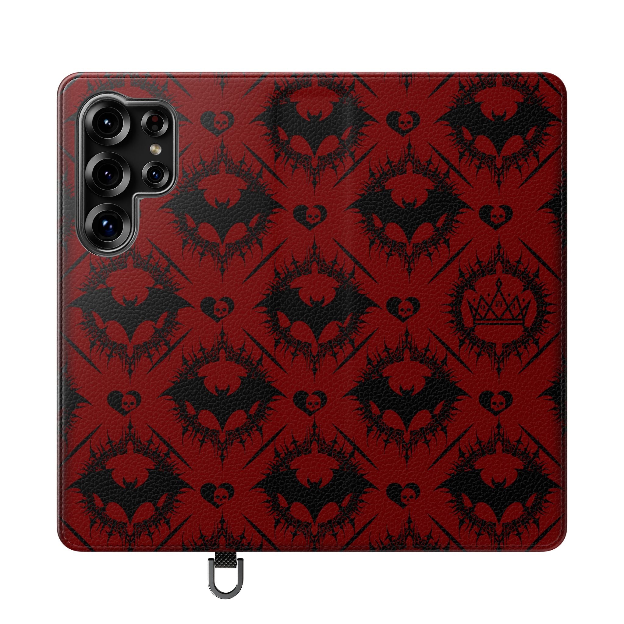 Copy of Gothic Bat Wallet Flip Case - Elegant Goth Phone Wallet - Bat Pattern Flip Case - Gothic Phone Case - Stylish Wallet Phone Case