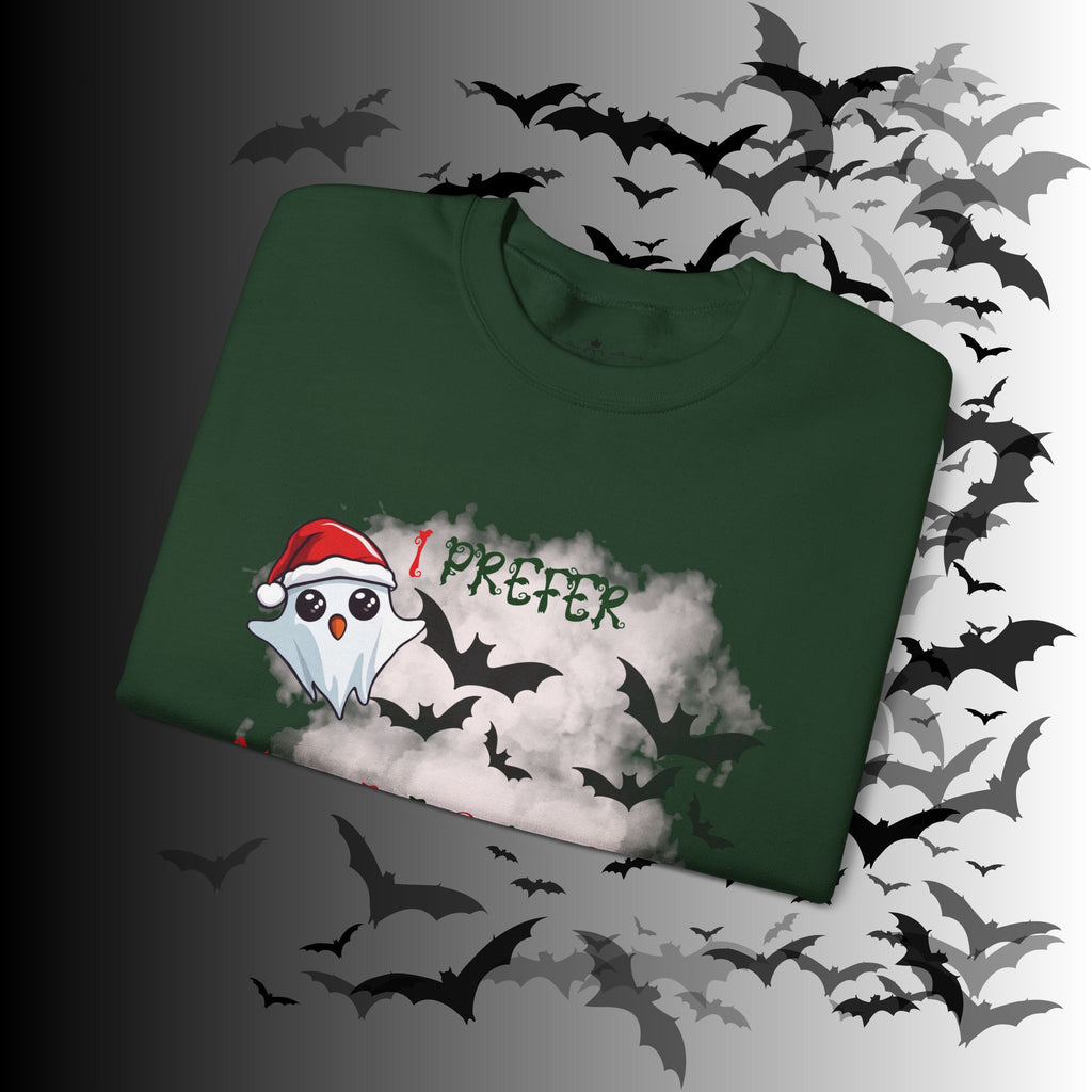 I Prefer Halloween Ghost Crewneck Sweatshirt — Kawaii Gothic Christmas