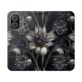 Goth Botanical Flip Wallet Case for iPhone and Samsung Galaxy Phones