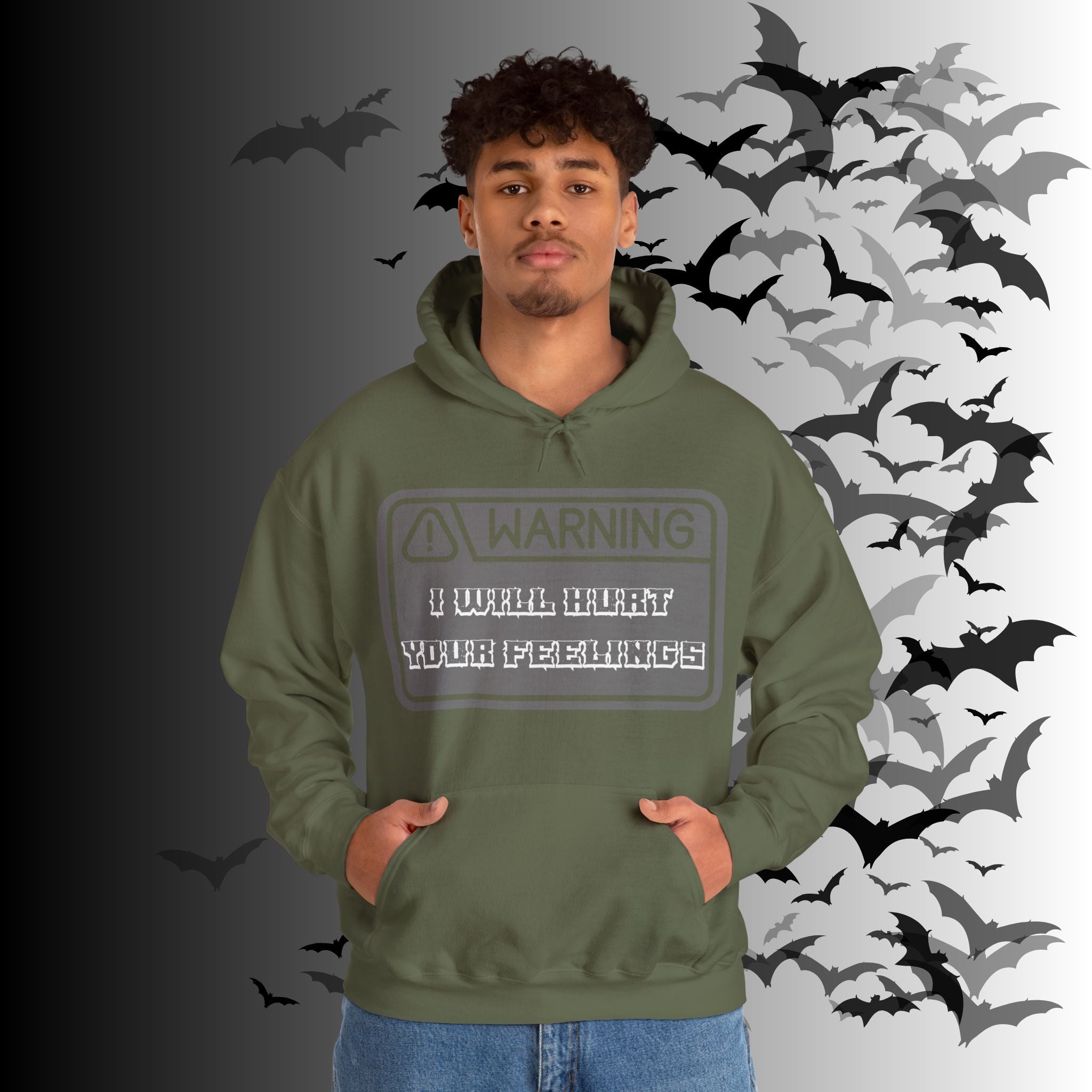 Warning I Will Hurt Your Feelings Hoodie — Funny Gothic Attitude Pullover