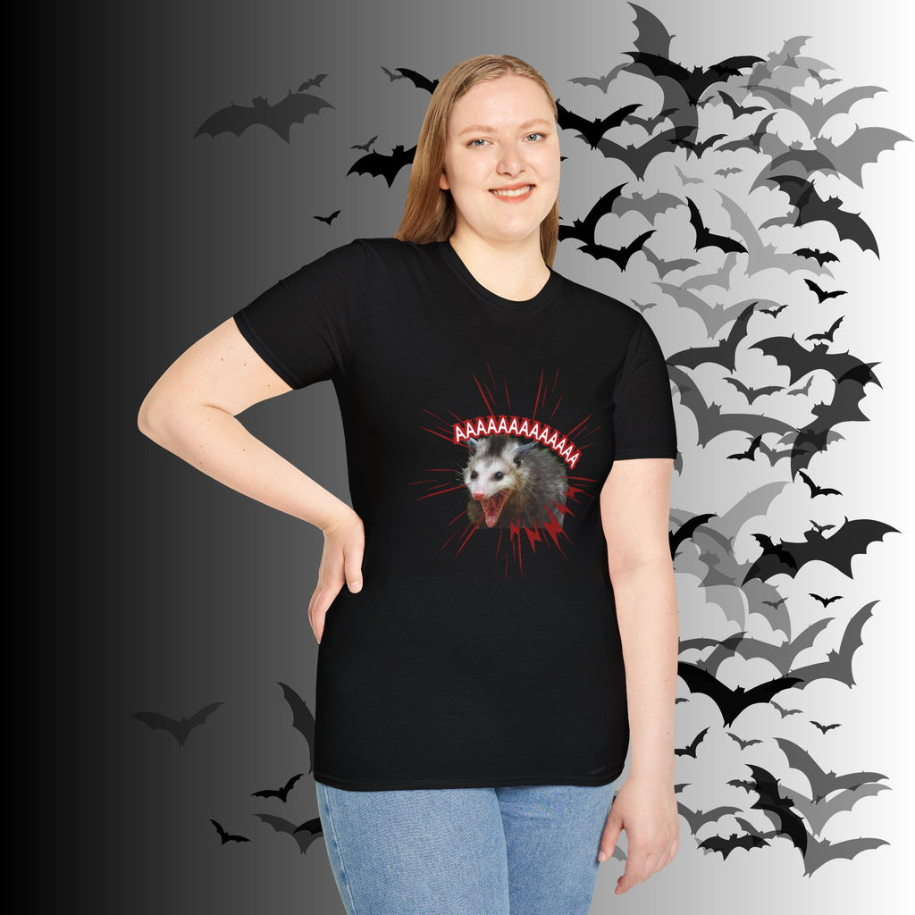 "AAAAAAAAAAAA" Screaming Possum T-Shirt — Edgy Humor Tee