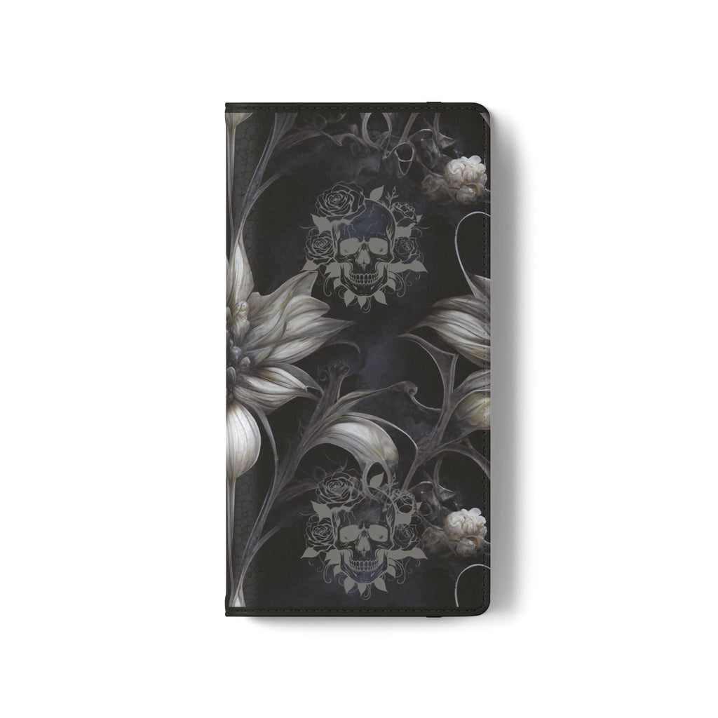Goth Botanical Flip Wallet Case for iPhone and Samsung Galaxy Phones