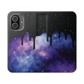 Pastel Goth Drippy Galaxy Flip Wallet Phone Case - Wallet Case for Samsung and iPhone - Gothic Style Wallet Phone Cases