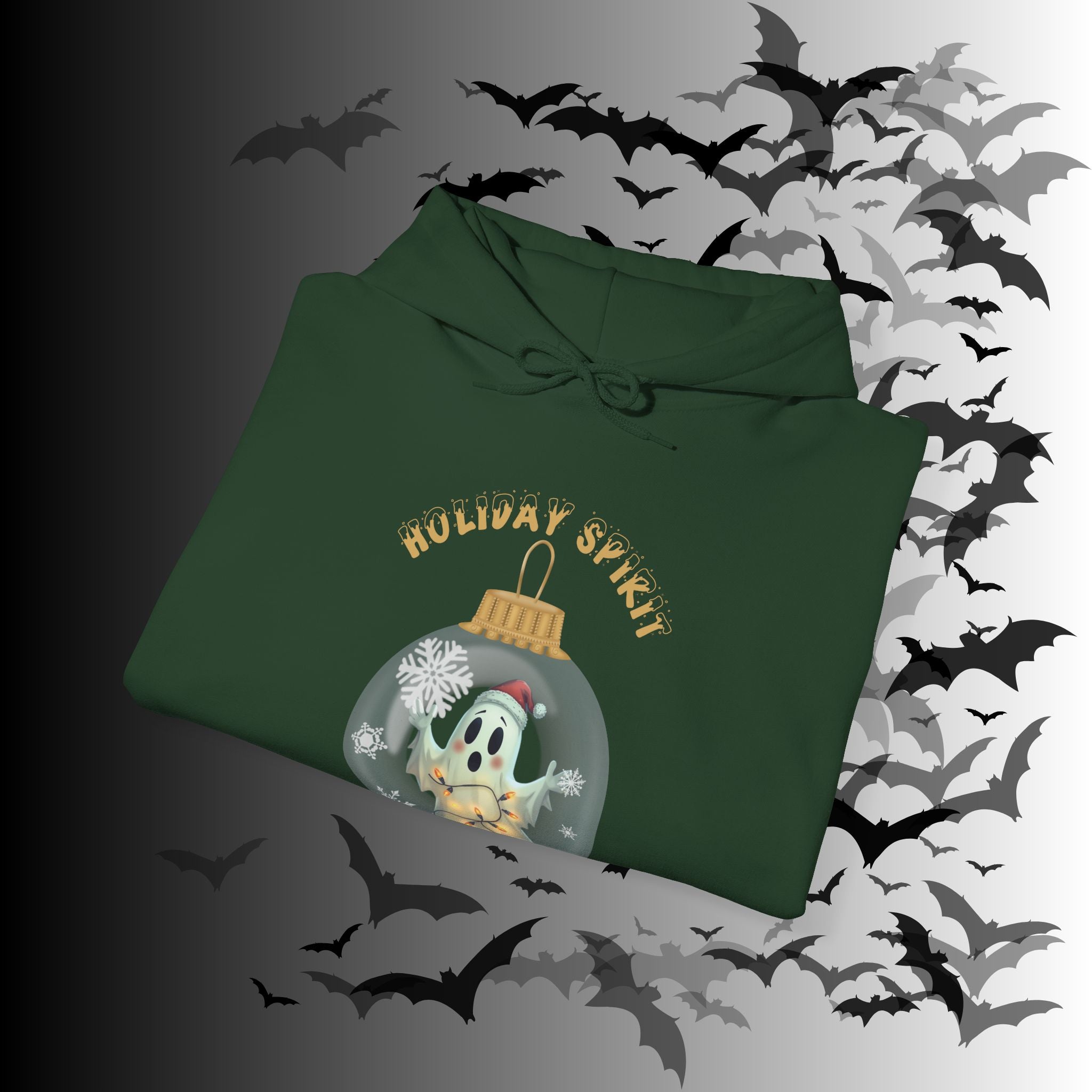 Holiday Spirit Hoodie — Ghost Christmas Ornament Gothmas Pullover