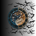 Origami Style Yin Yang Butterfly Acrylic Art Print Wall Clock Blue Gold — NOT Real Origami, Zen Home Decor