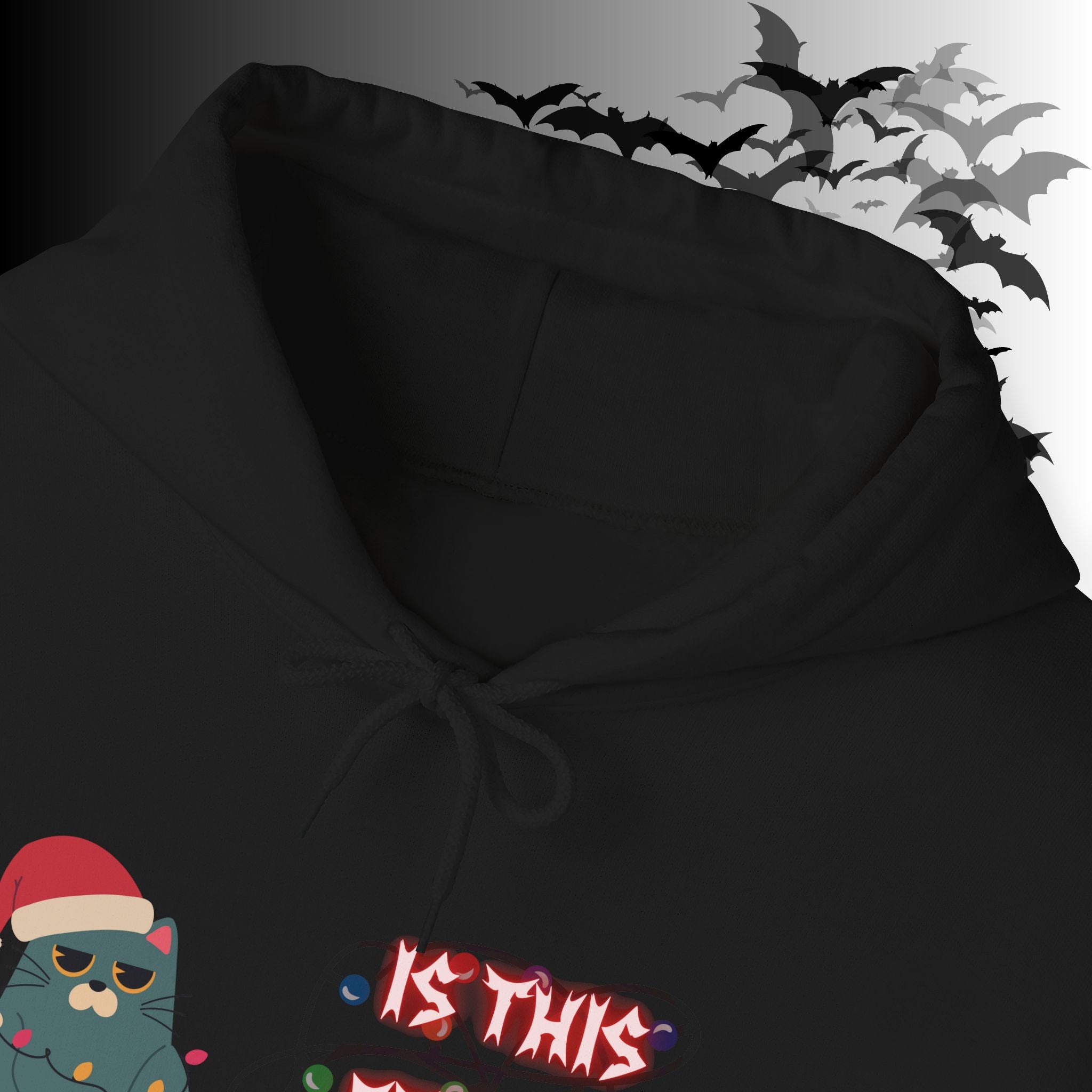 Is This Festive Enough Cat Hoodie — Grumpy Christmas Cat Pullover