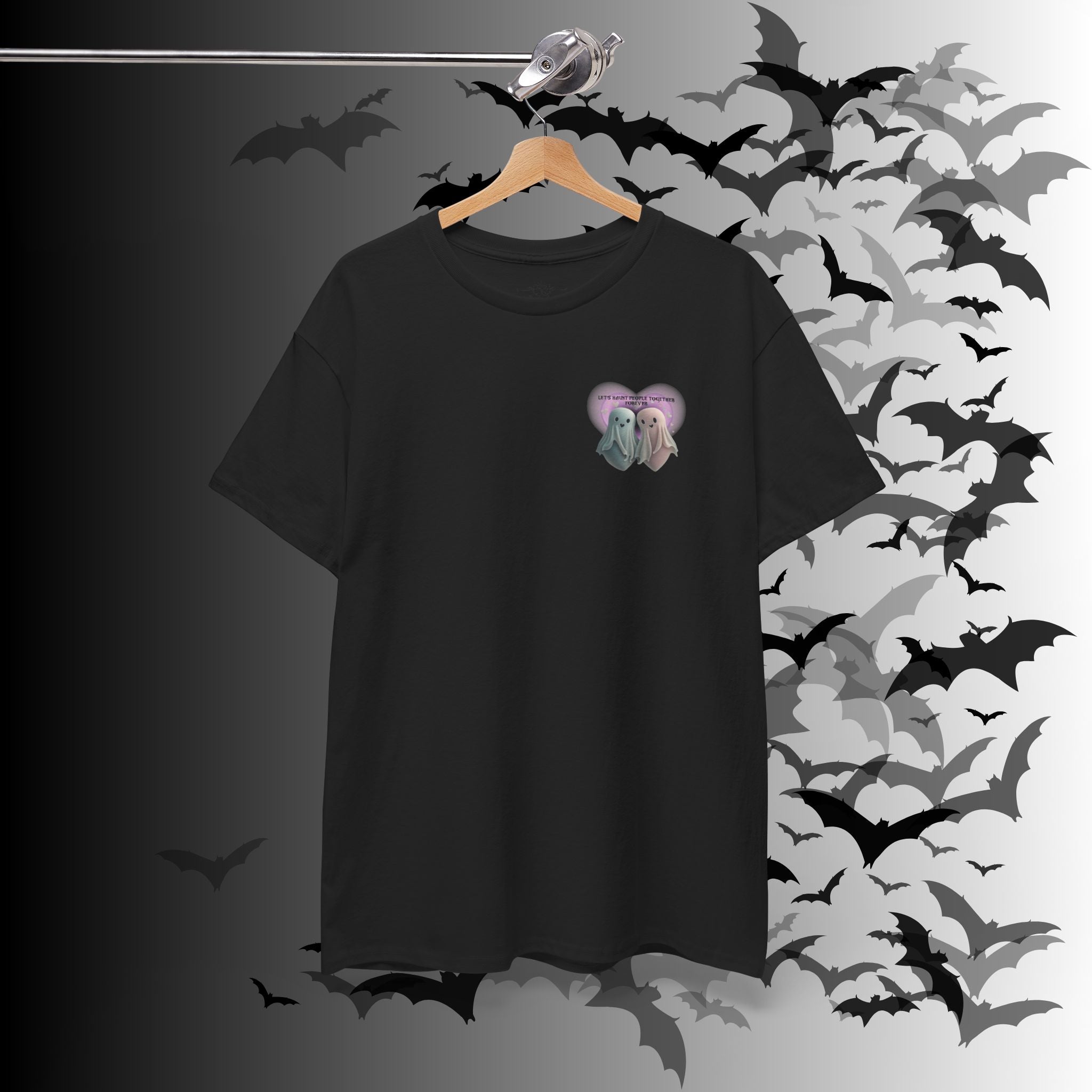 "Let's Haunt People Together Forever" Ghost Couples T-Shirt — Matching Halloween Tee