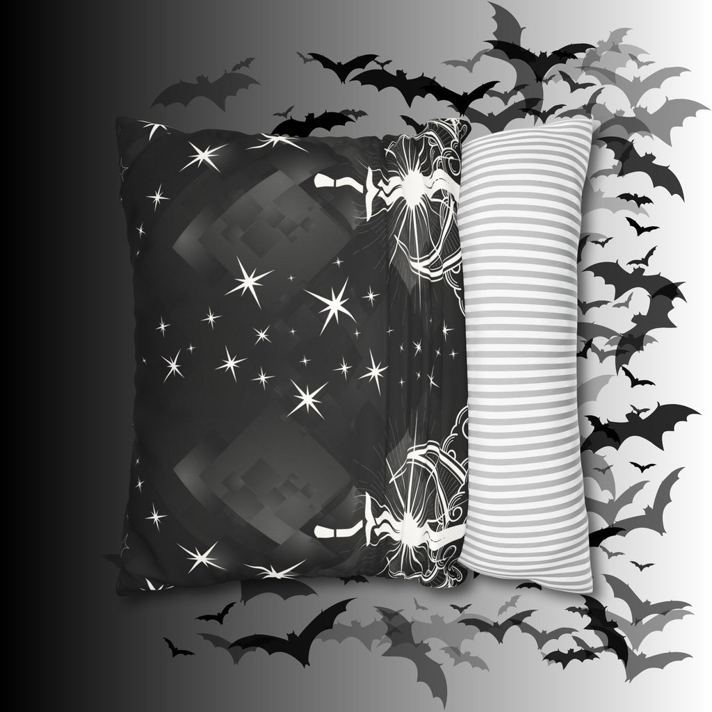 Gothic Moon Sword Celestial Throw Pillow — Dark Witchy Home Decor