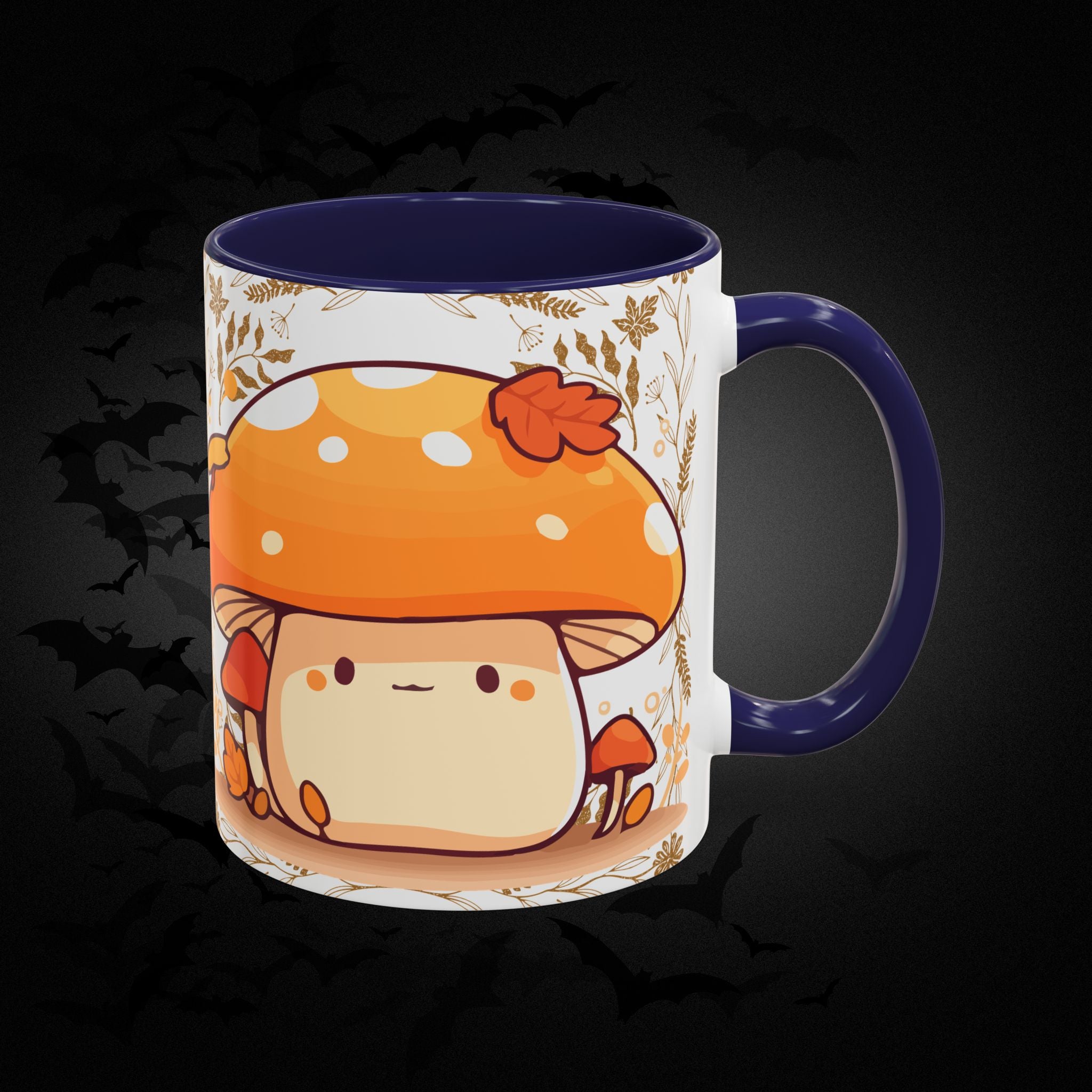 Autumn Mushroom Cute Coffee Mug — Fall Kawaii Accent Mug (11/15oz)