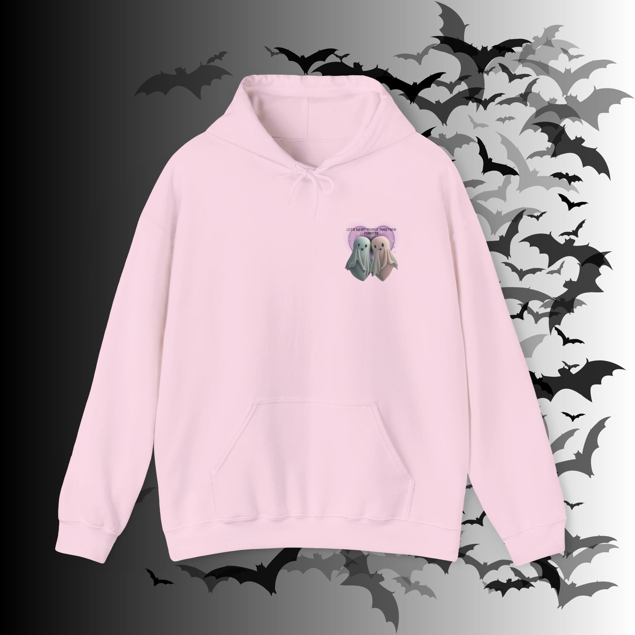 Let's Haunt People Together Forever Hoodie — Gothic Valentine's Couples Ghost