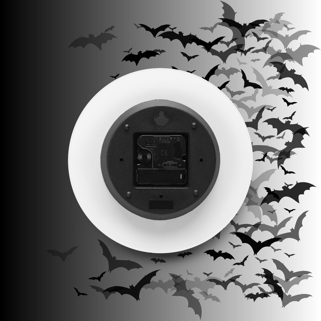 Gothic Lunar Moth Wall Clock — Whimsigoth Full Moon Acrylic Art Print Home Decor