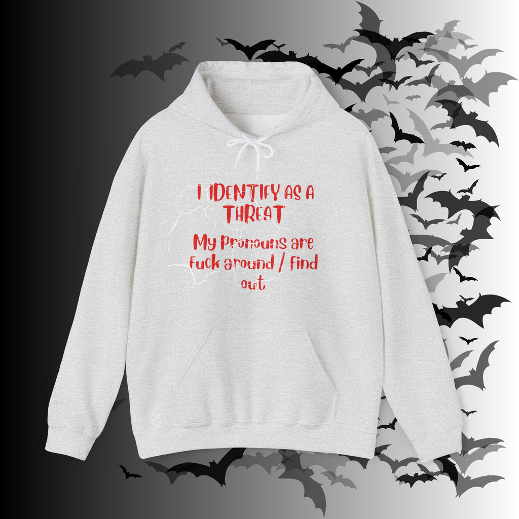 I Identify As a Threat Hoodie — My Pronouns Are Fuck Around Find Out
