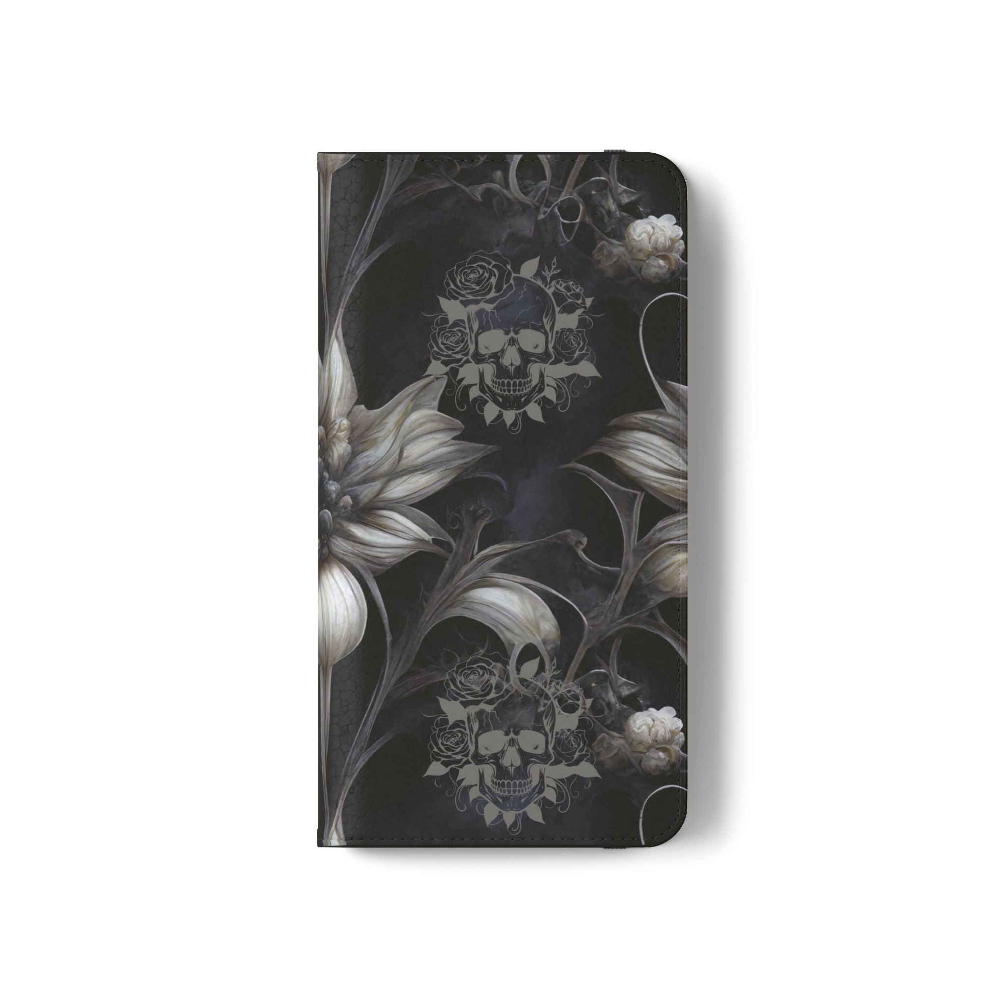 Goth Botanical Flip Wallet Case for iPhone and Samsung Galaxy Phones