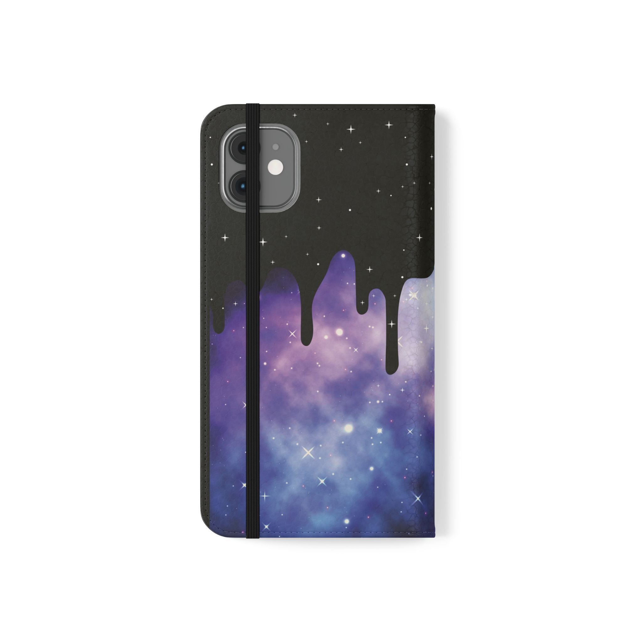Pastel Goth Drippy Galaxy Flip Wallet Phone Case - Wallet Case for Samsung and iPhone - Gothic Style Wallet Phone Cases