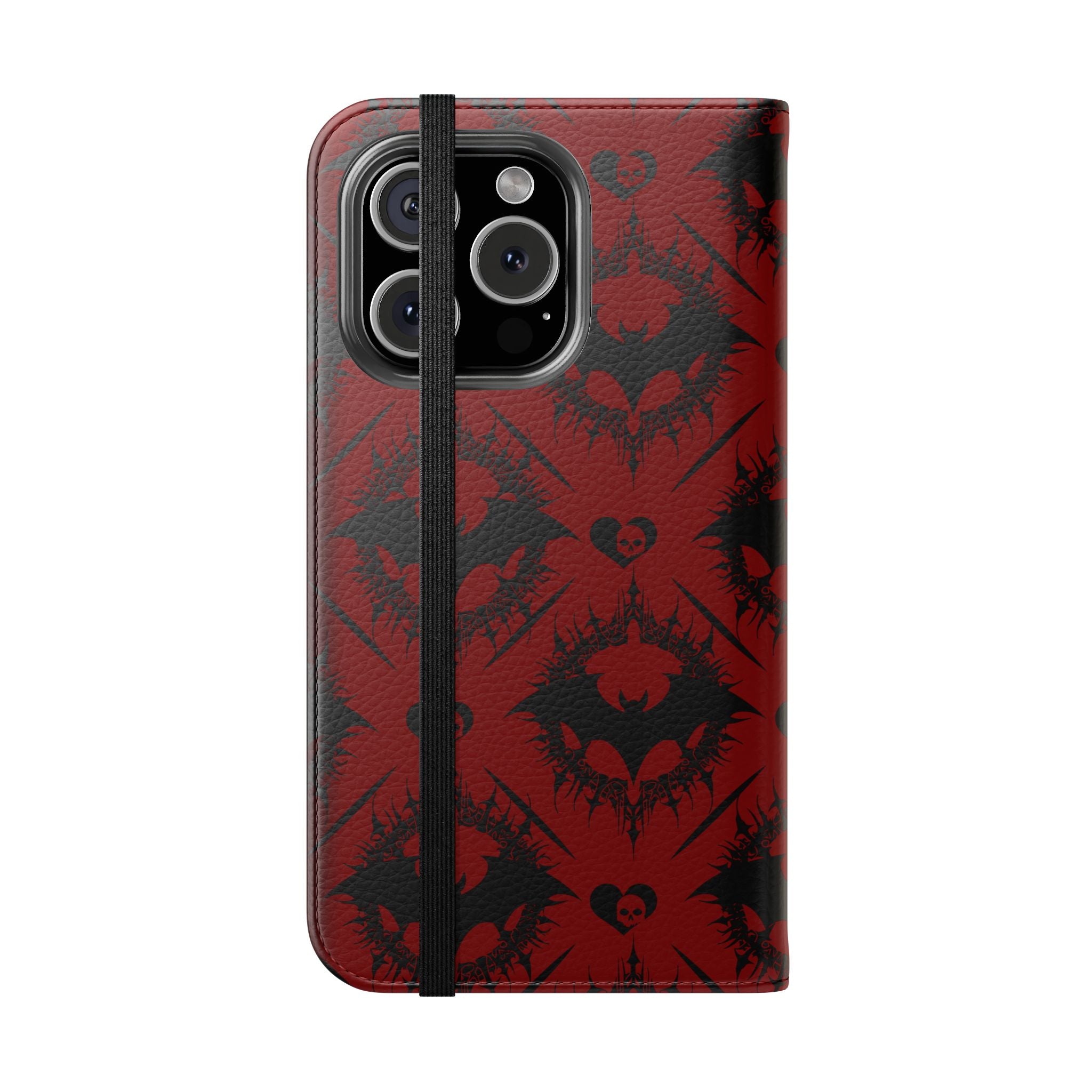 Copy of Gothic Bat Wallet Flip Case - Elegant Goth Phone Wallet - Bat Pattern Flip Case - Gothic Phone Case - Stylish Wallet Phone Case