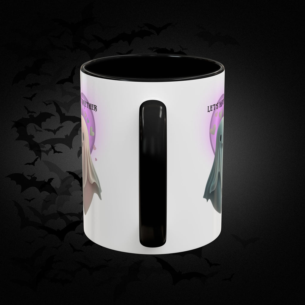 Let's Haunt People Together Forever Coffee Mug — Valloween Ghost Couple Accent Mug