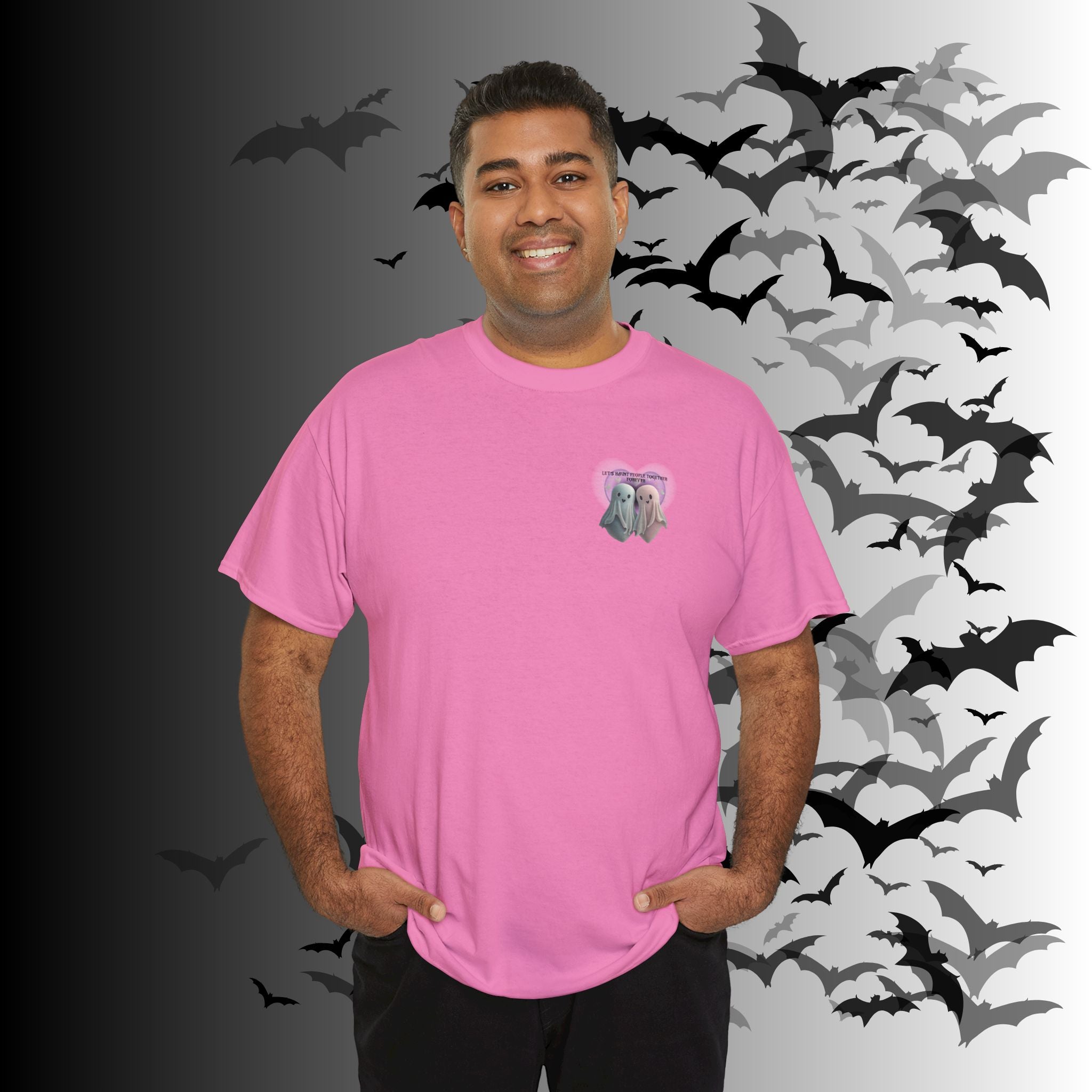 "Let's Haunt People Together Forever" Ghost Couples T-Shirt — Matching Halloween Tee