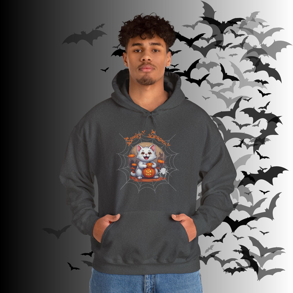 Spooky Season Cat Hoodie — Kawaii Halloween Pumpkin Pullover