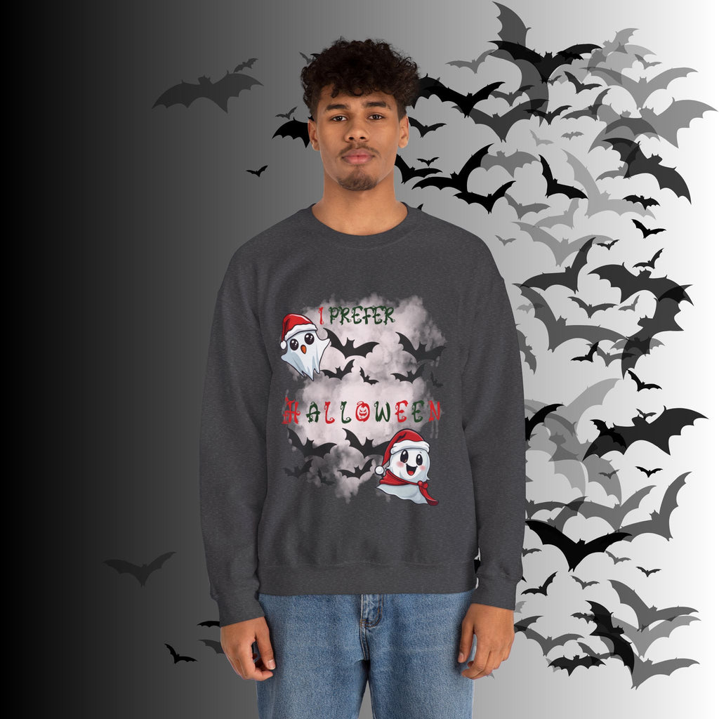 I Prefer Halloween Ghost Crewneck Sweatshirt — Kawaii Gothic Christmas