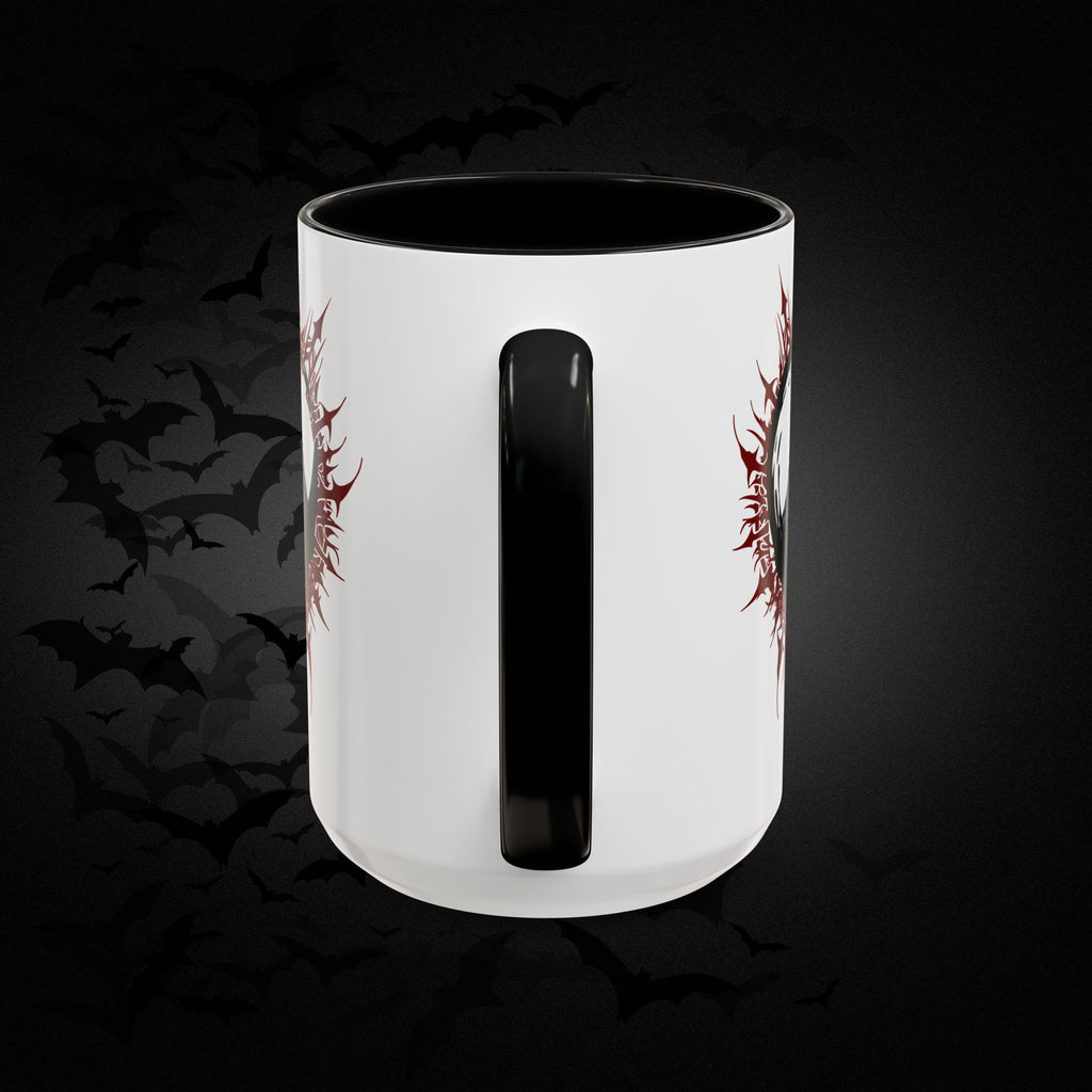 Raven Heart Gothic Coffee Mug — Dark Romance Corvid Design